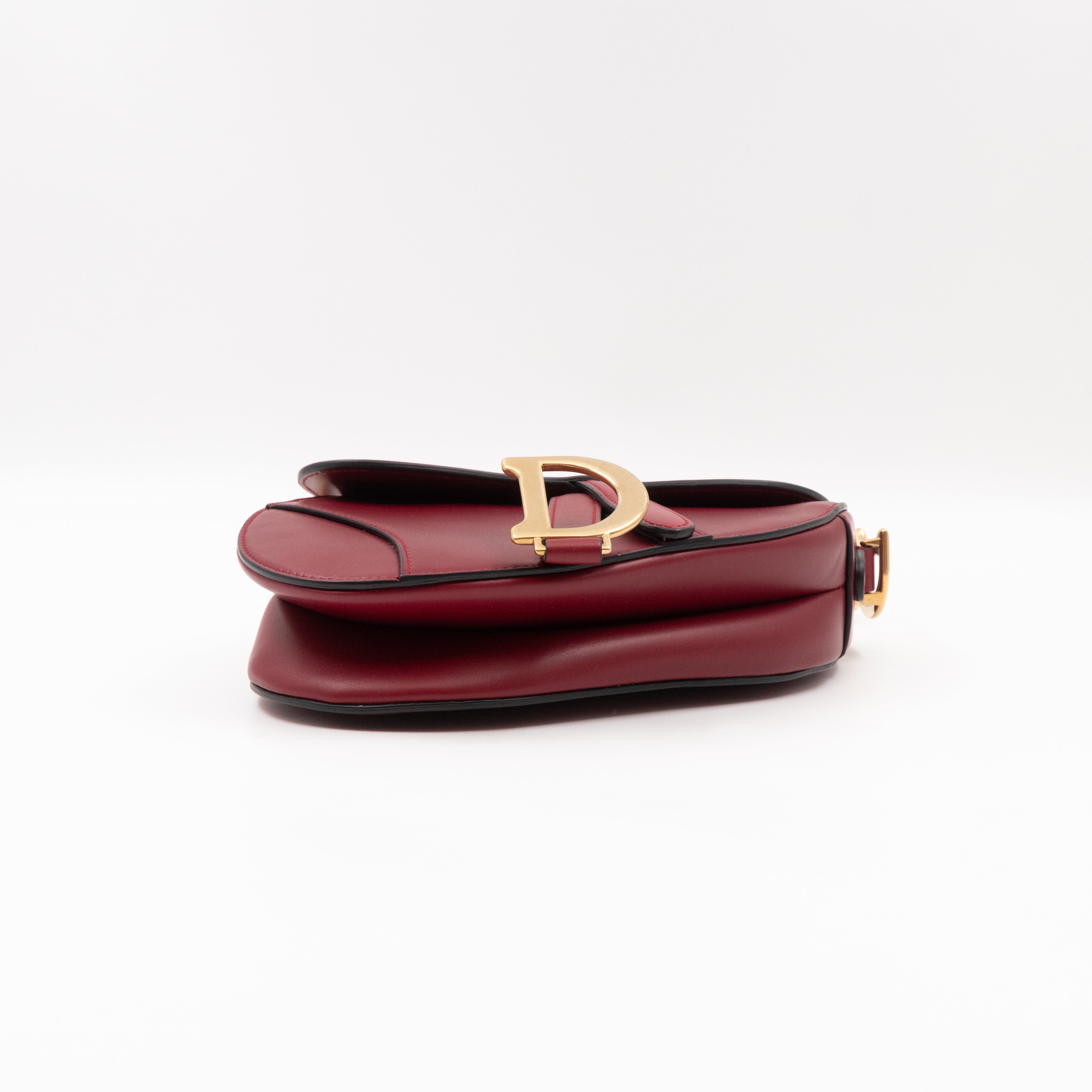 Mini Saddle Bag Red Leather