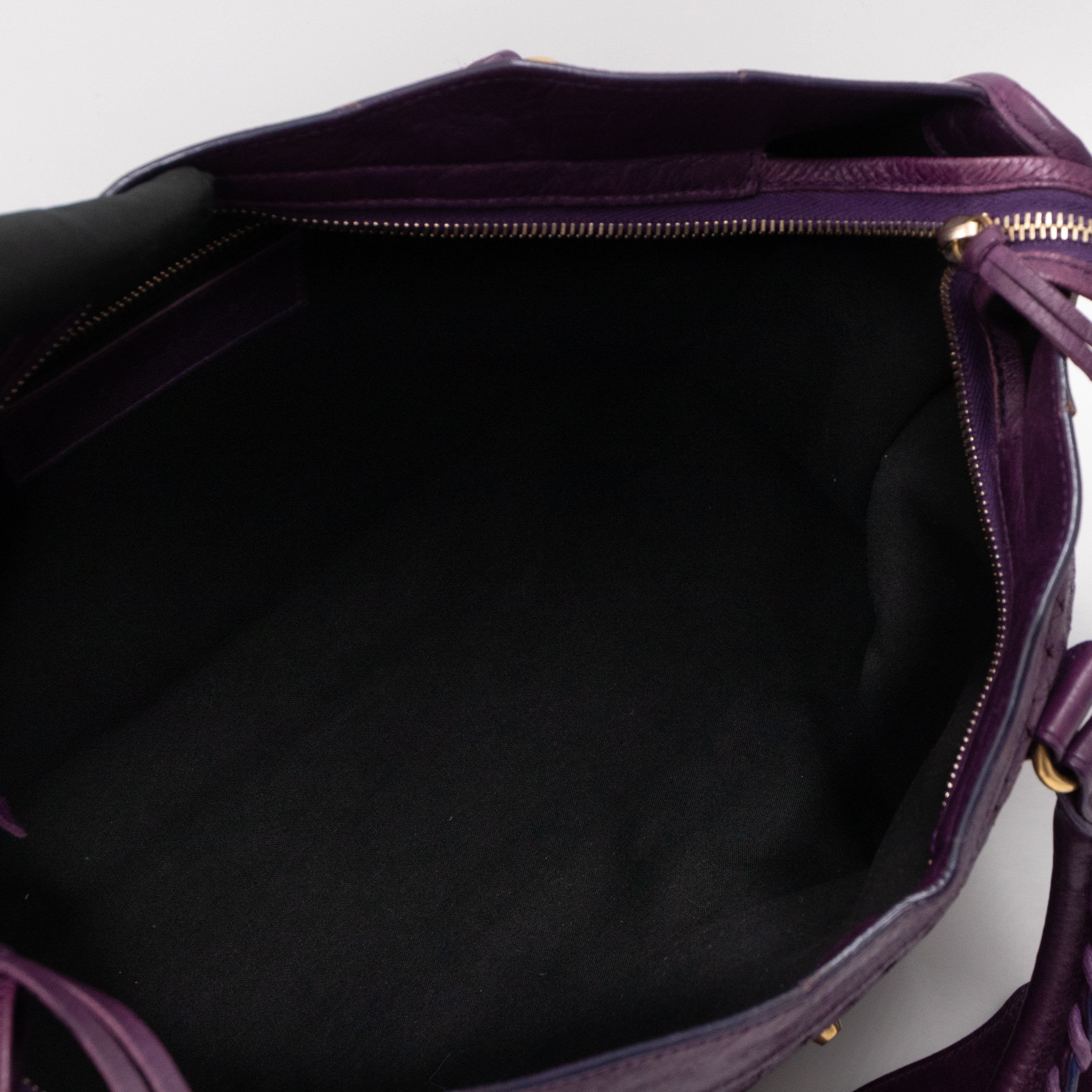 Classic City Bag Violet Cross Perforated Leather