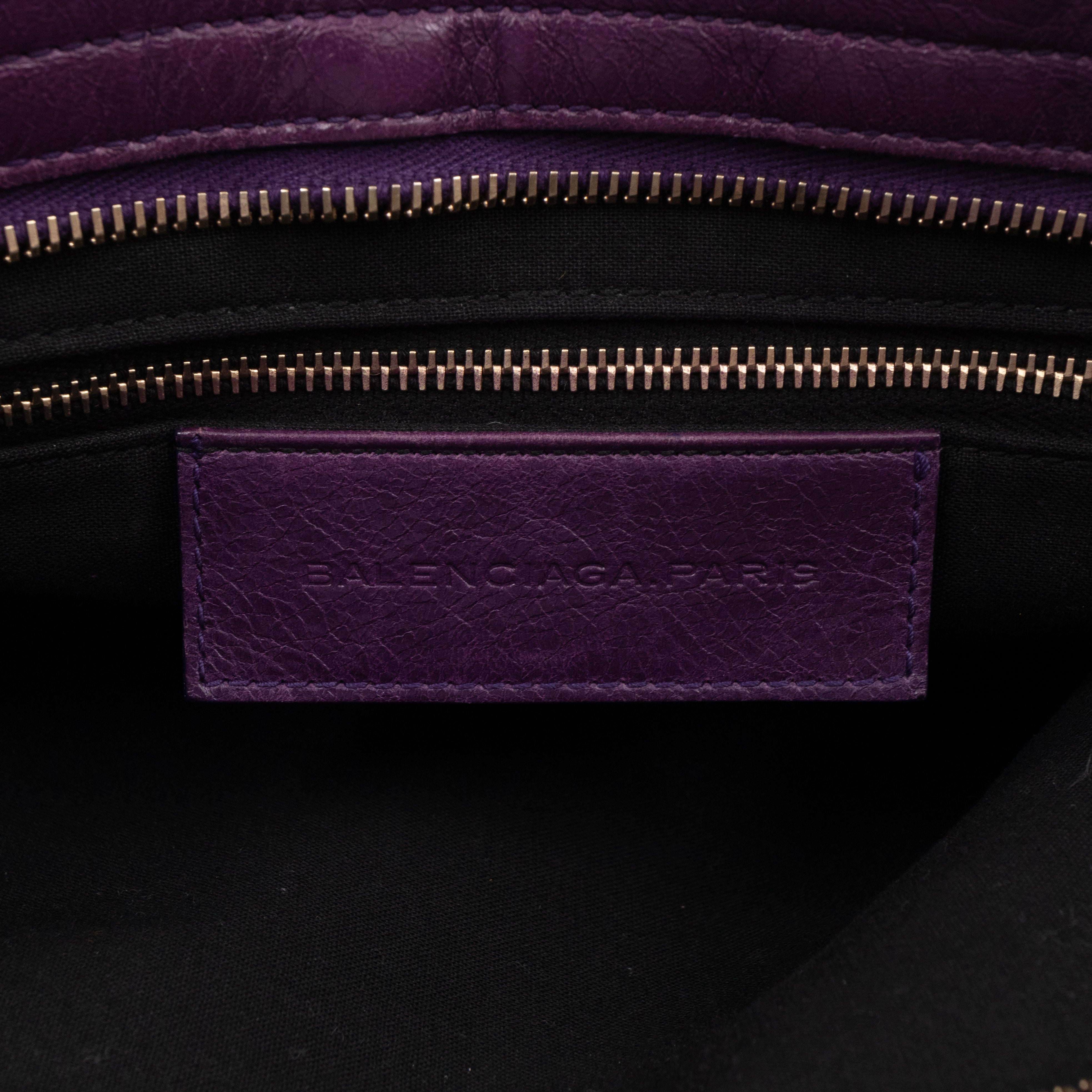 Classic City Bag Violet Cross Perforated Leather
