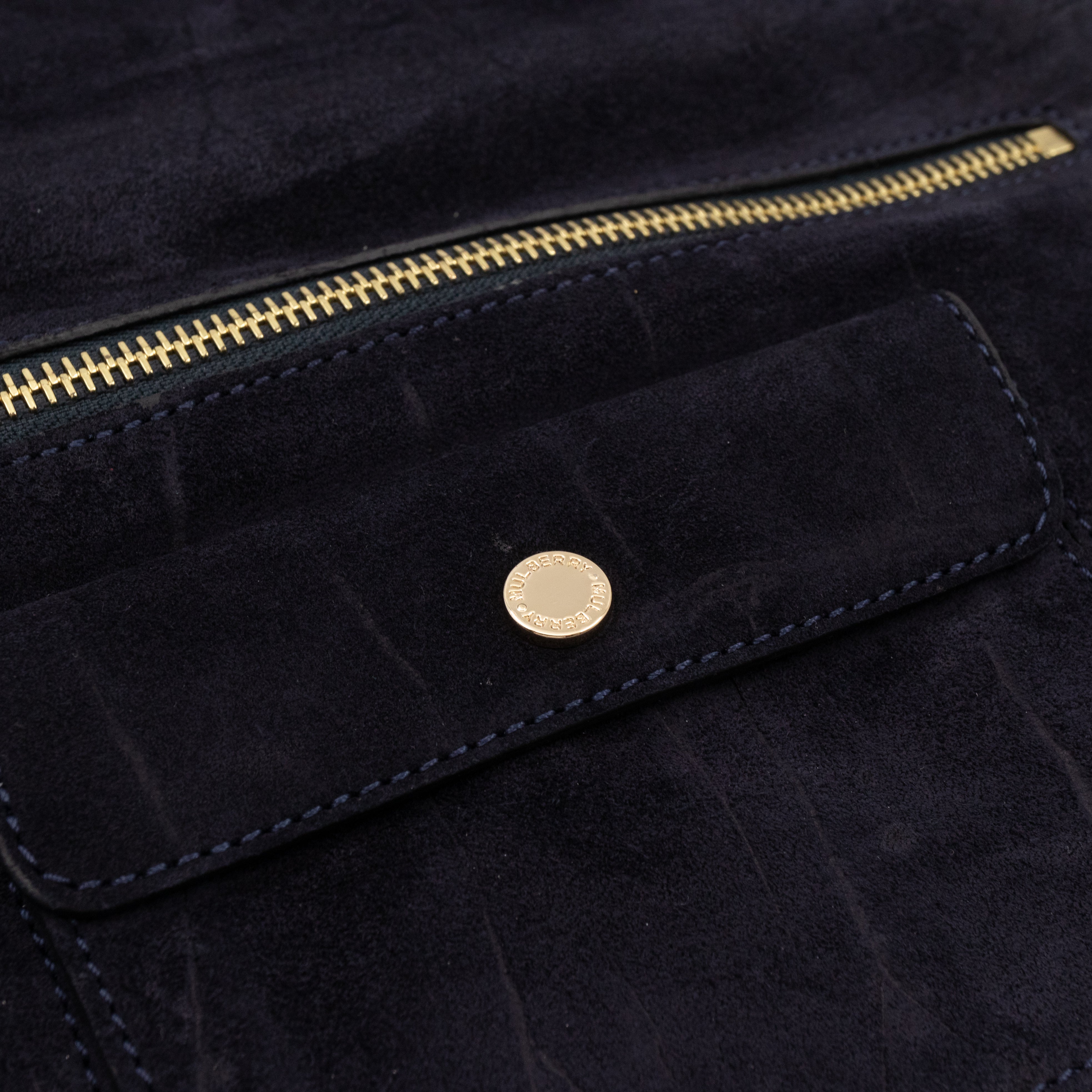 Daria Clutch Black Croc Embossed Suede