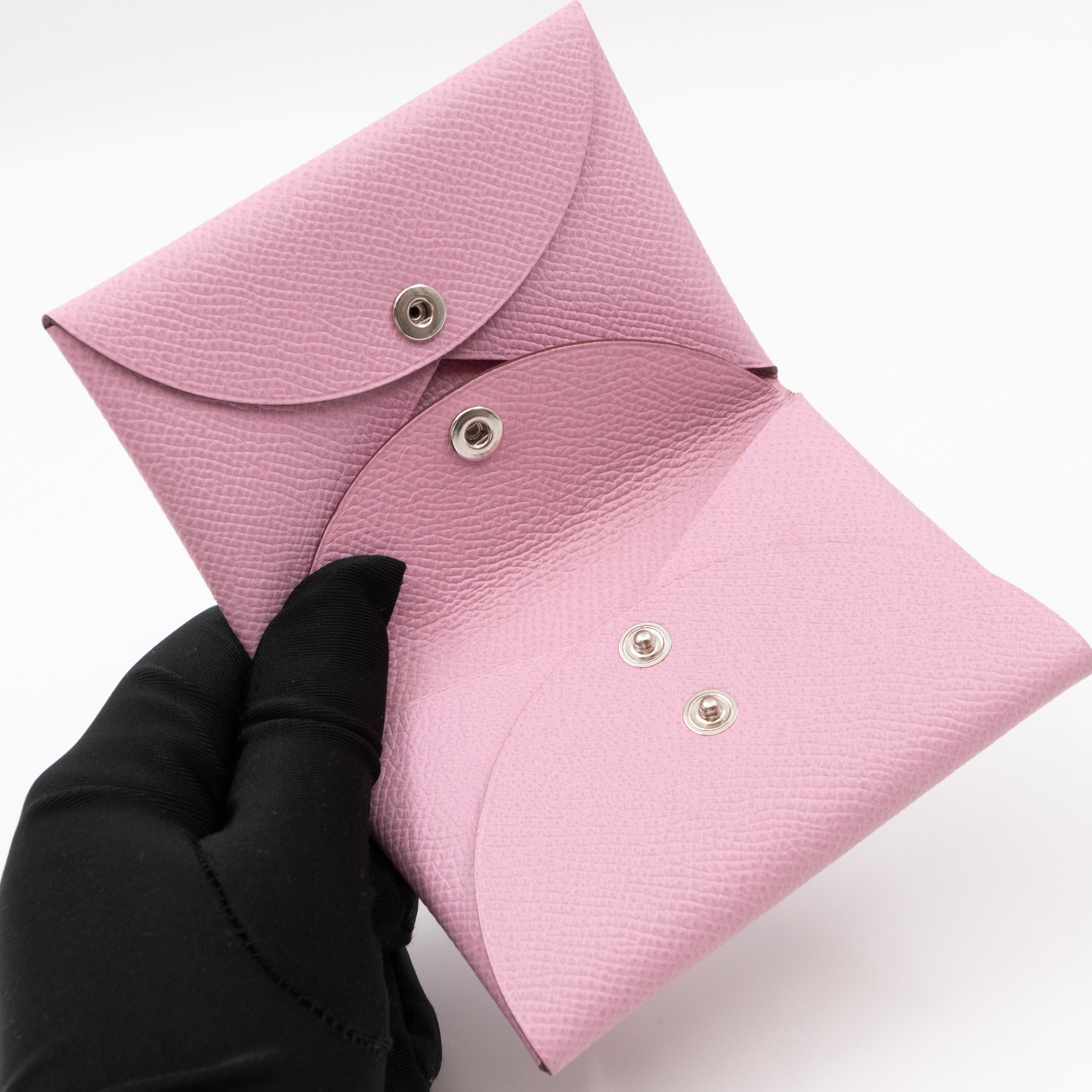 Calvi Duo Card Holder Mauve Sylvestre Leather
