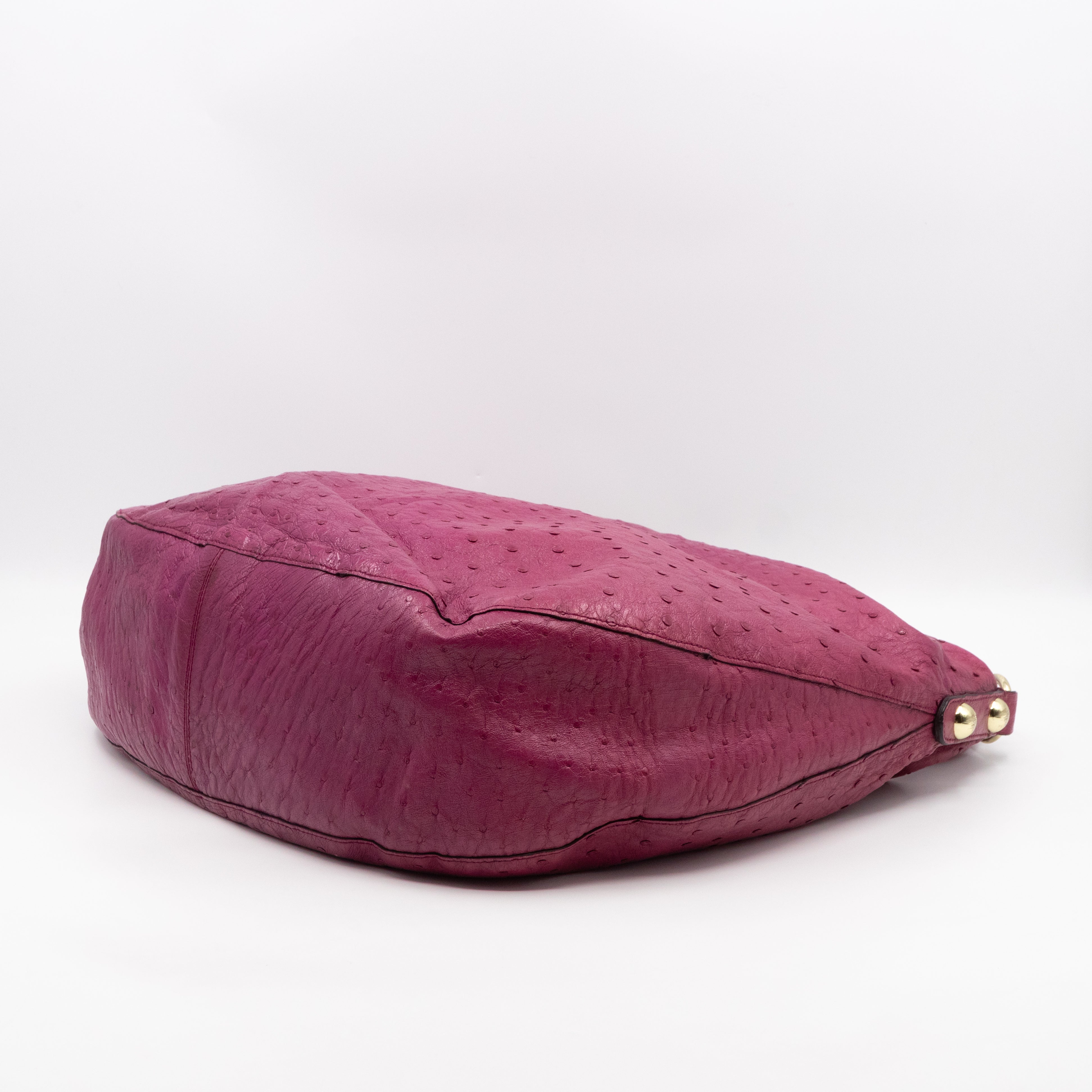 Daria Hobo XL Fuchsia Ostrich Leather