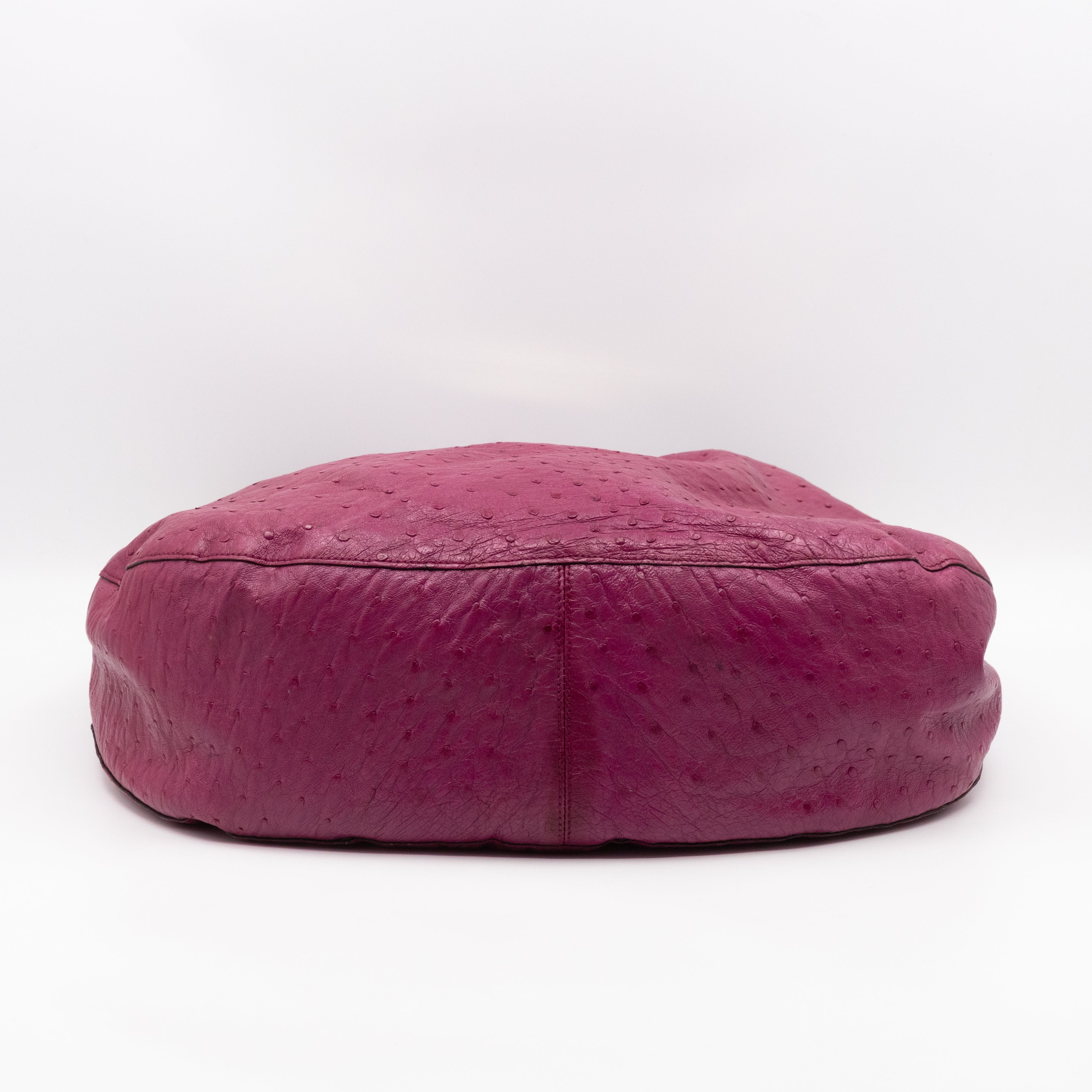 Daria Hobo XL Fuchsia Ostrich Leather