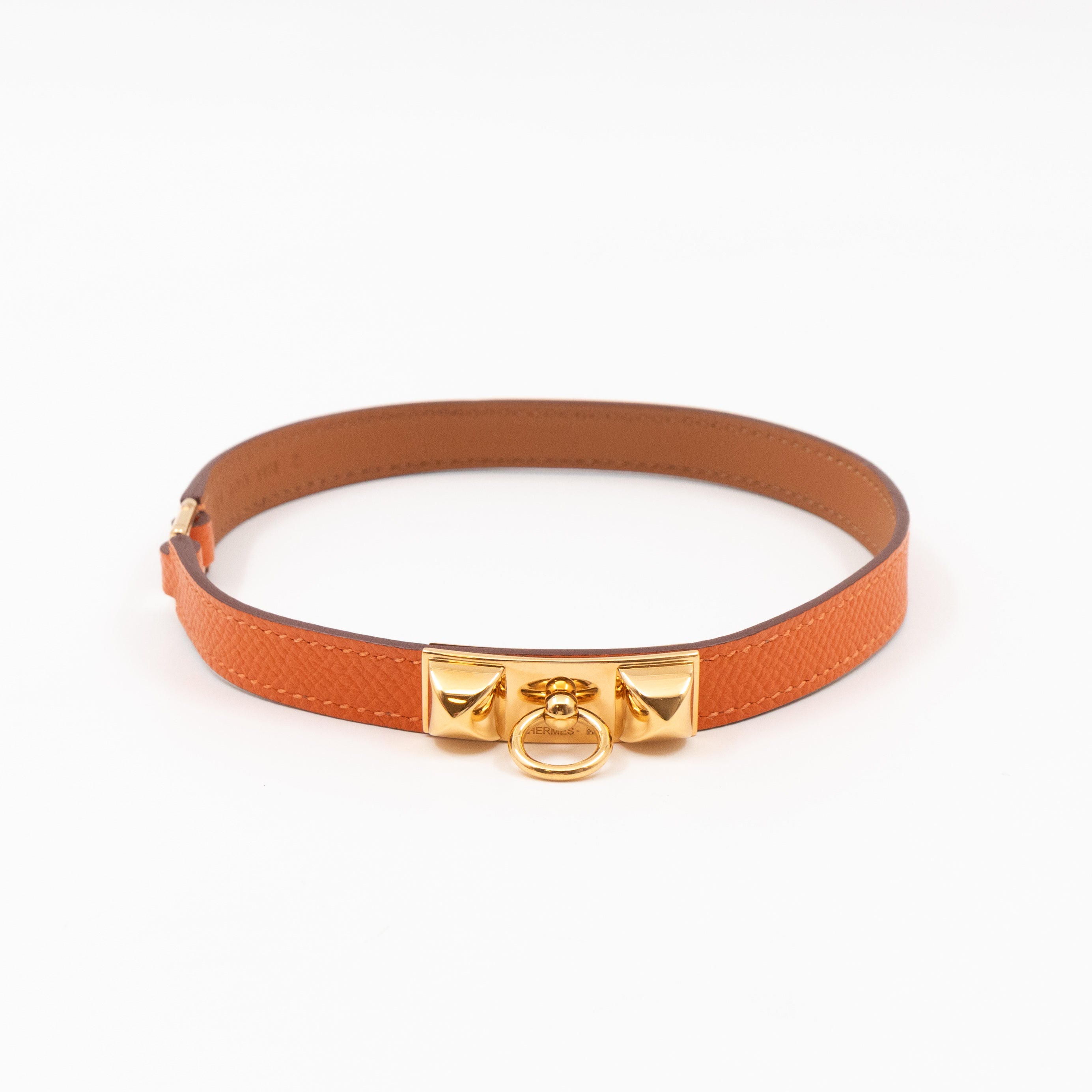 Rivale Double Tour Bracelet Orange Leather