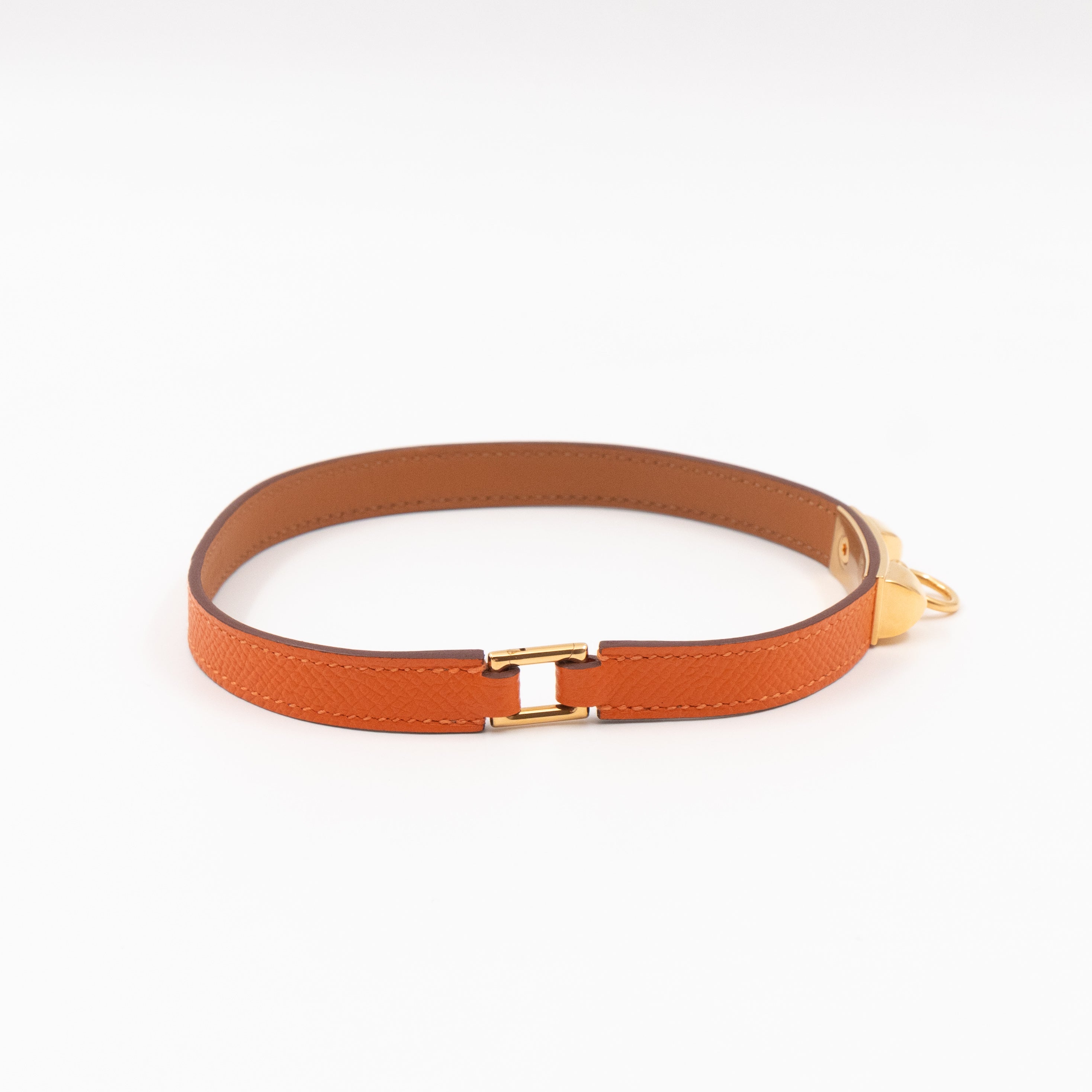 Rivale Double Tour Bracelet Orange Leather