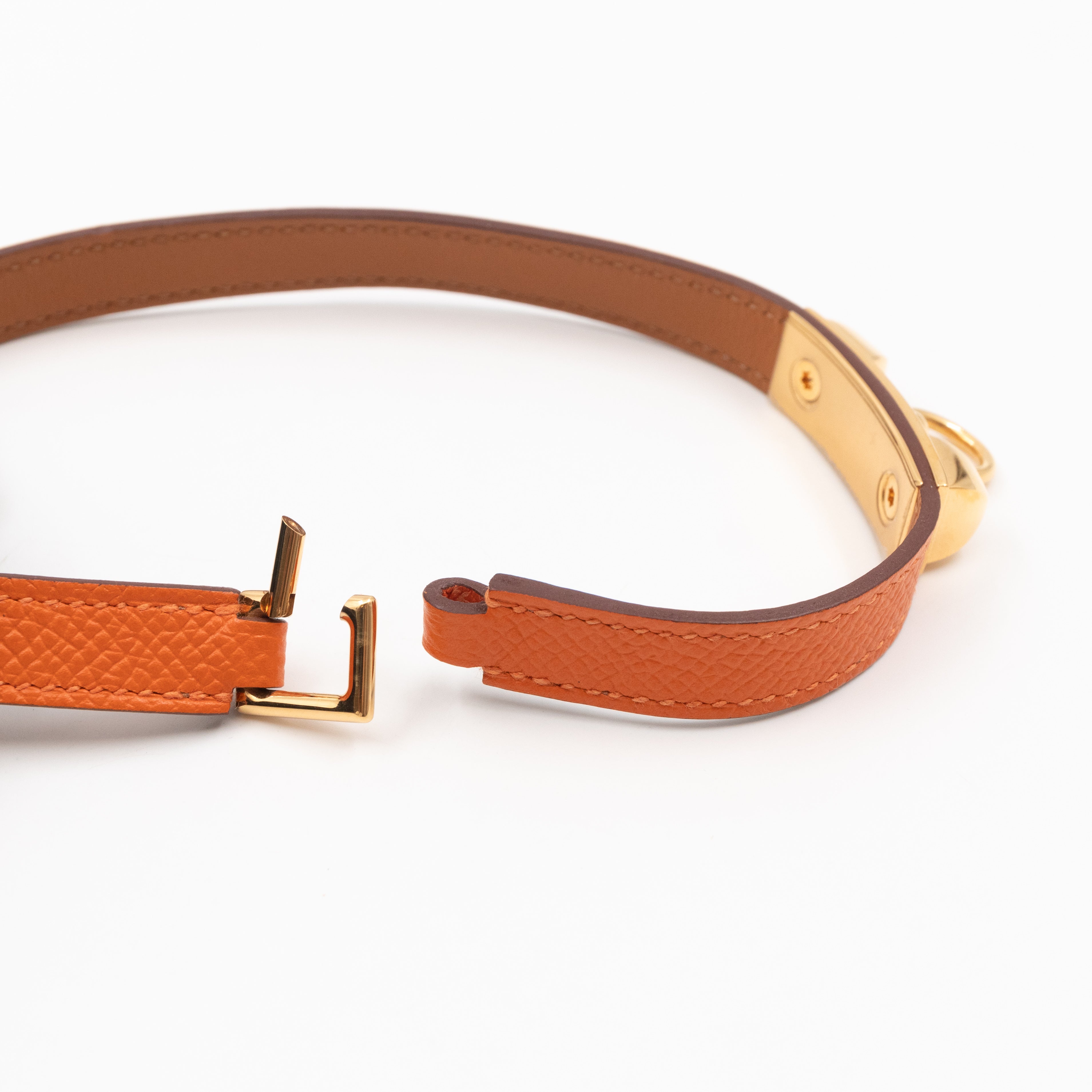 Rivale Double Tour Bracelet Orange Leather