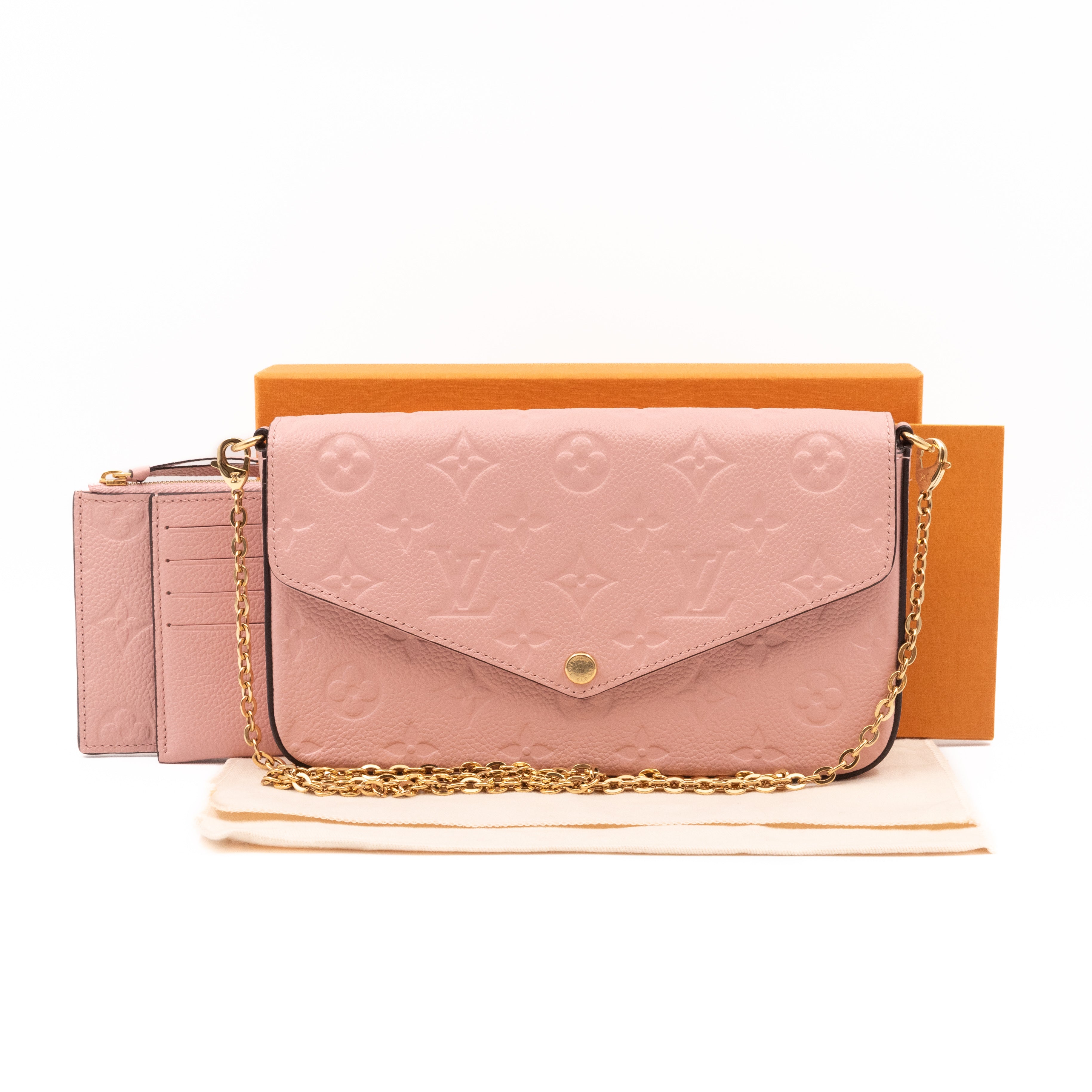 Felicie Pochette Monogram Empreinte Rose Poudre
