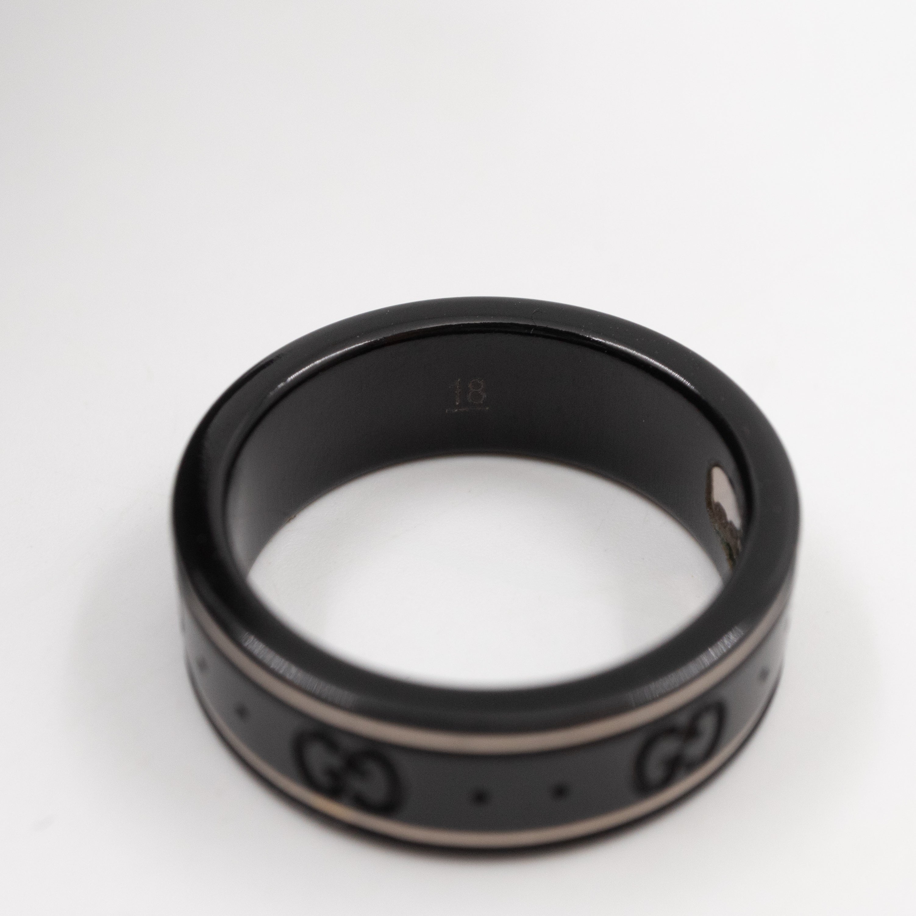 Icon Thin Band White Gold Black
