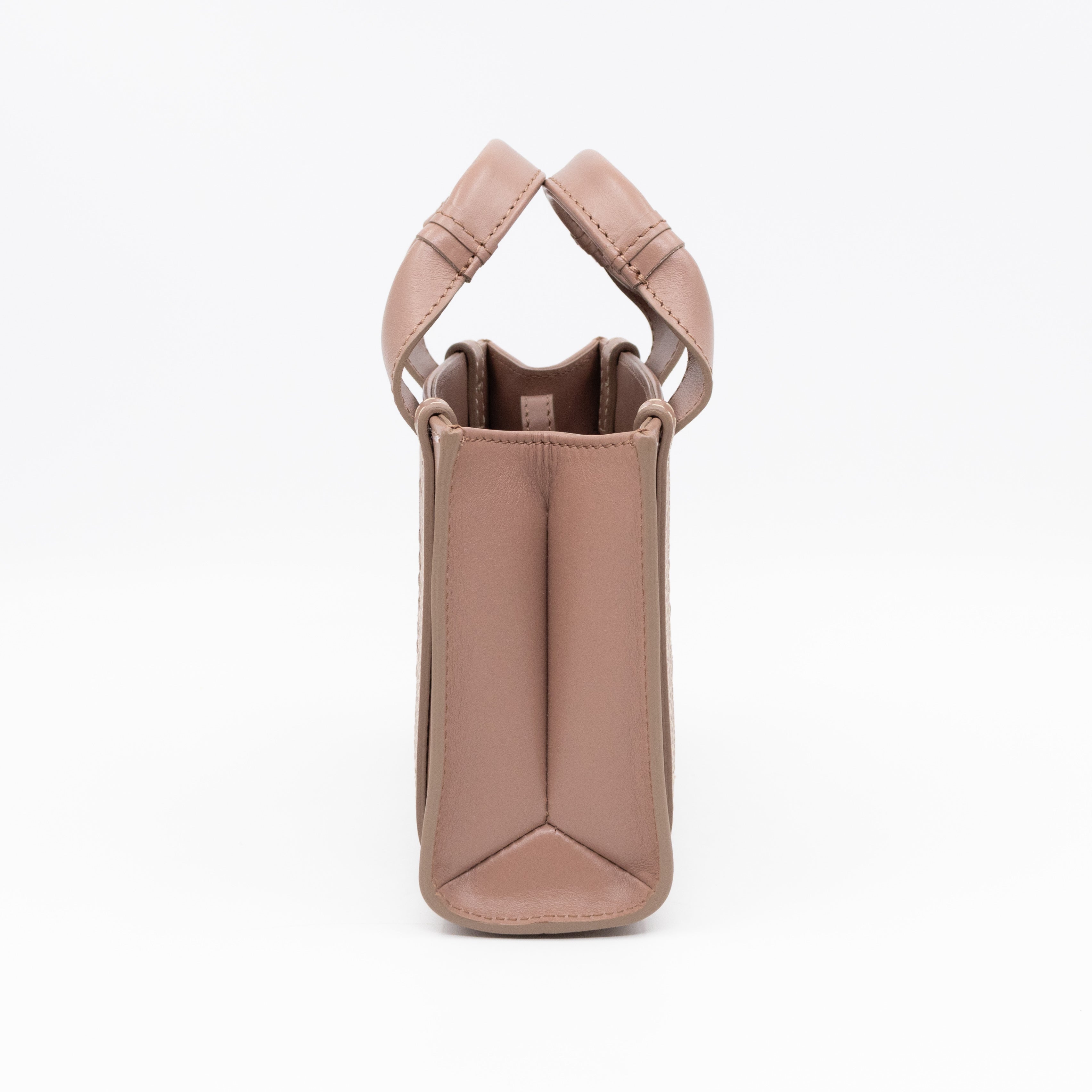 Woody Tote Small Dark Beige Leather