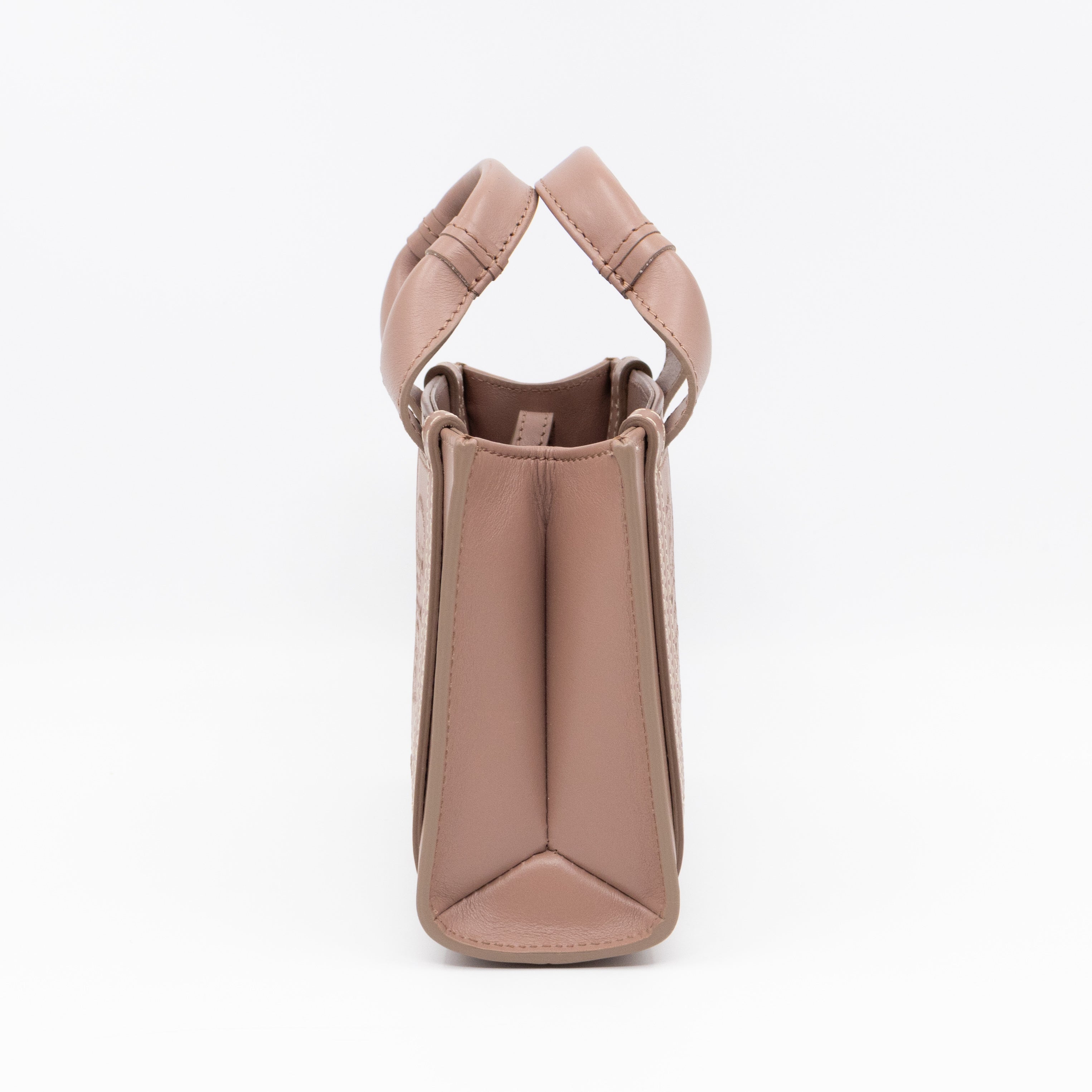 Woody Tote Small Dark Beige Leather