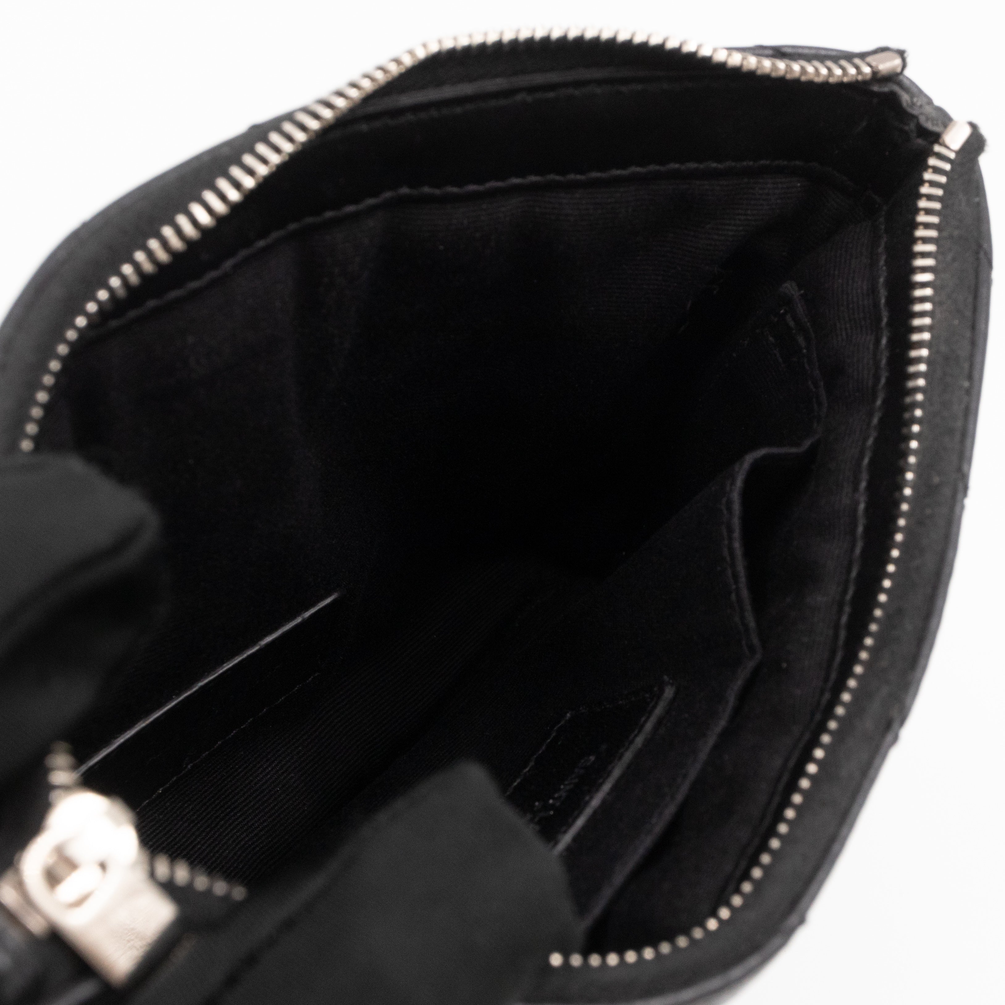 Monogram Pouch Black Matelasse Leather