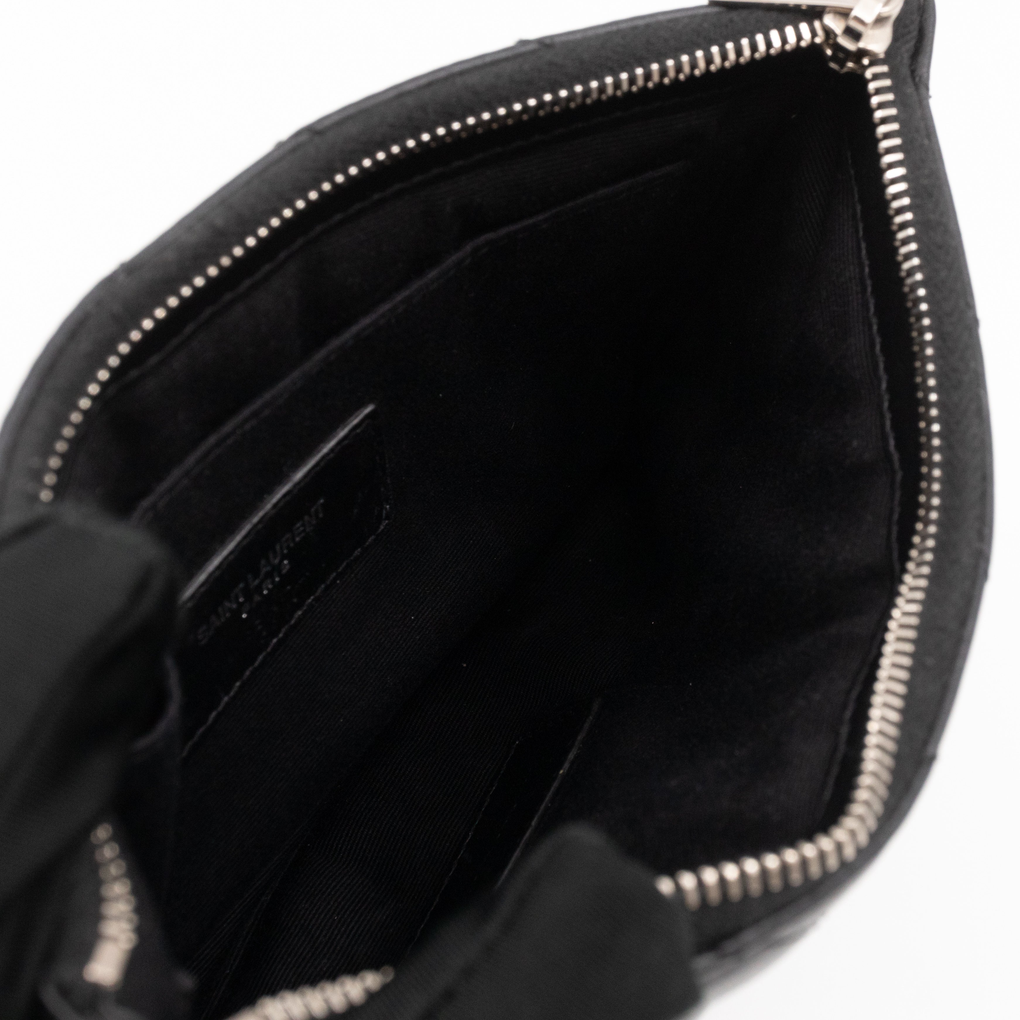 Monogram Pouch Black Matelasse Leather