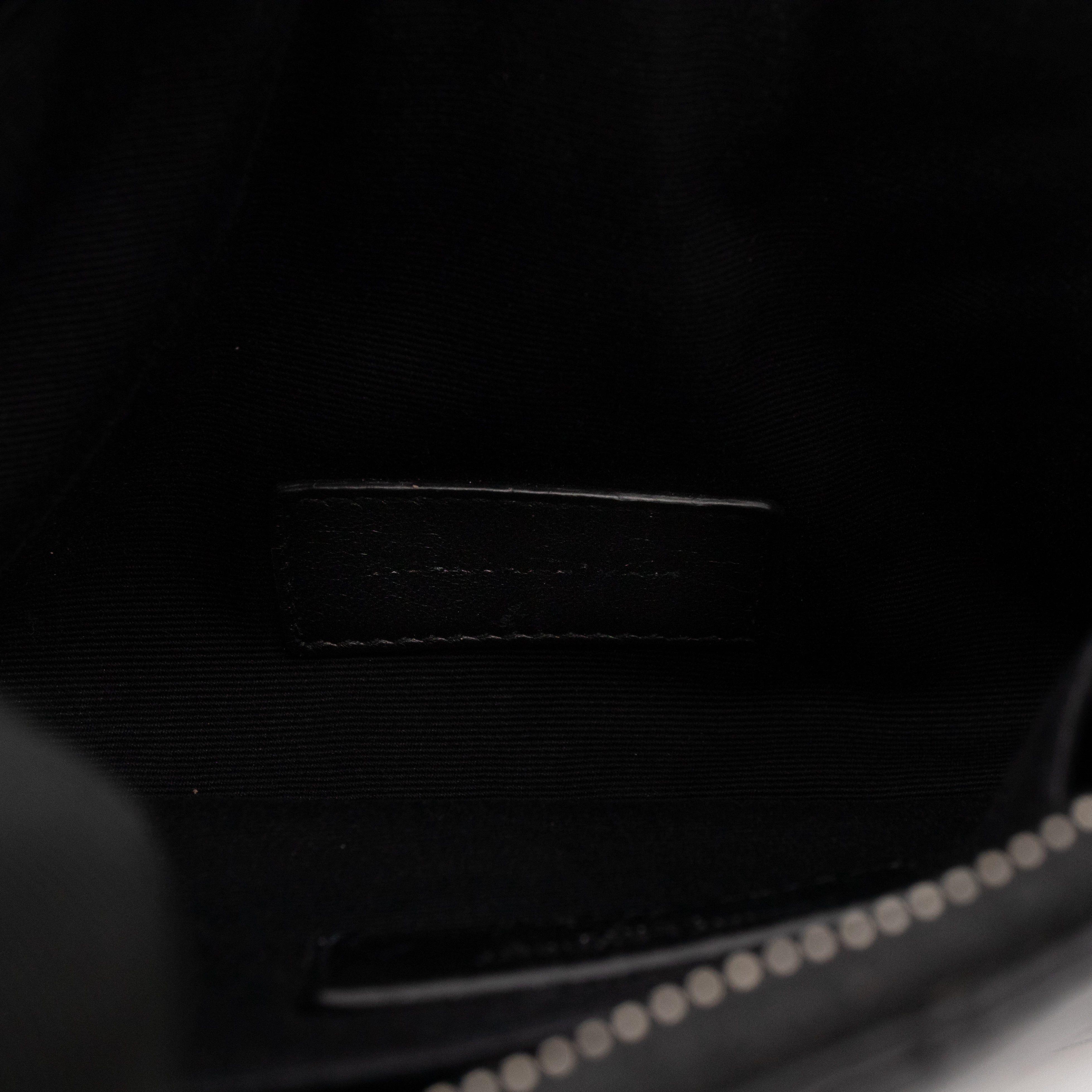 Monogram Pouch Black Matelasse Leather