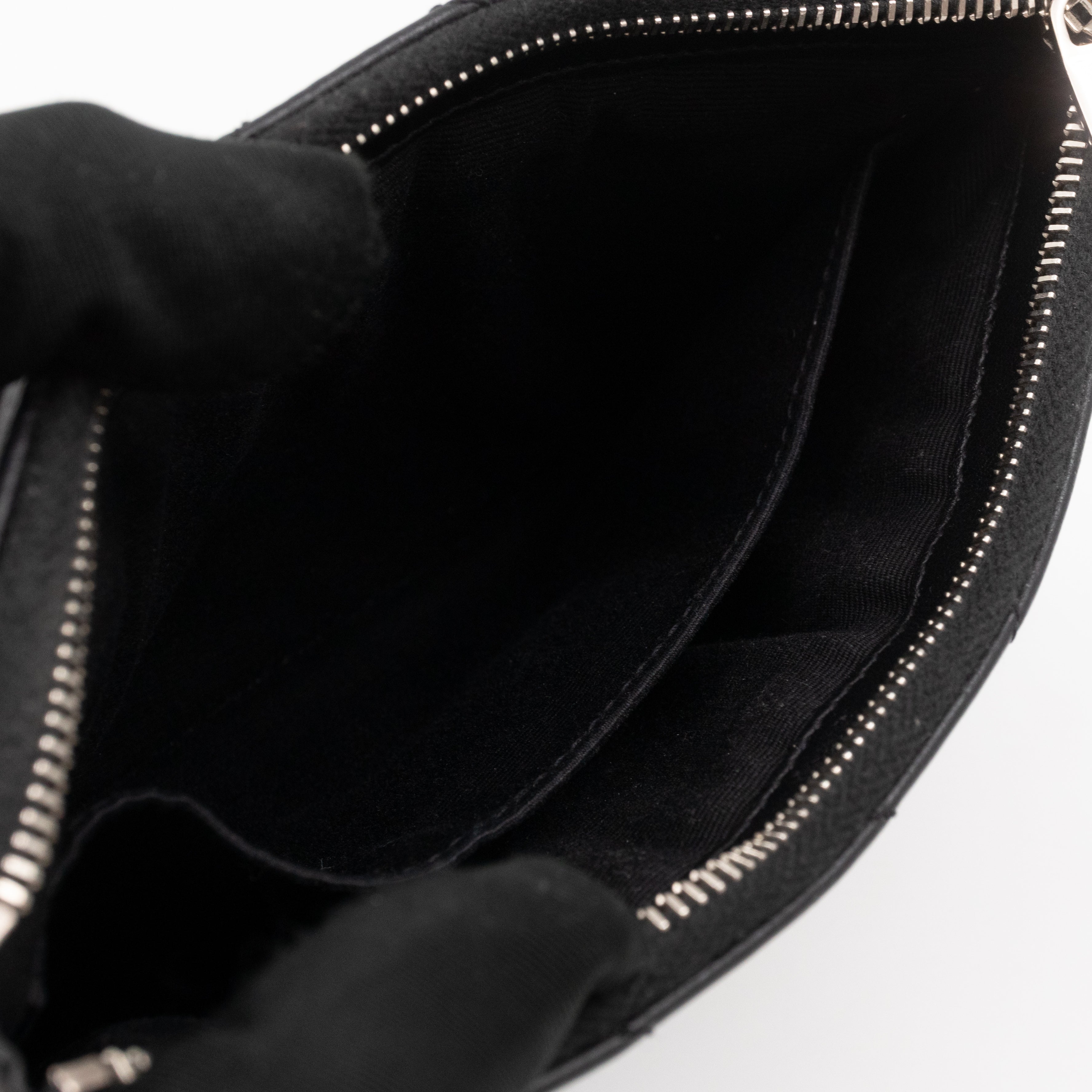 Monogram Pouch Black Matelasse Leather