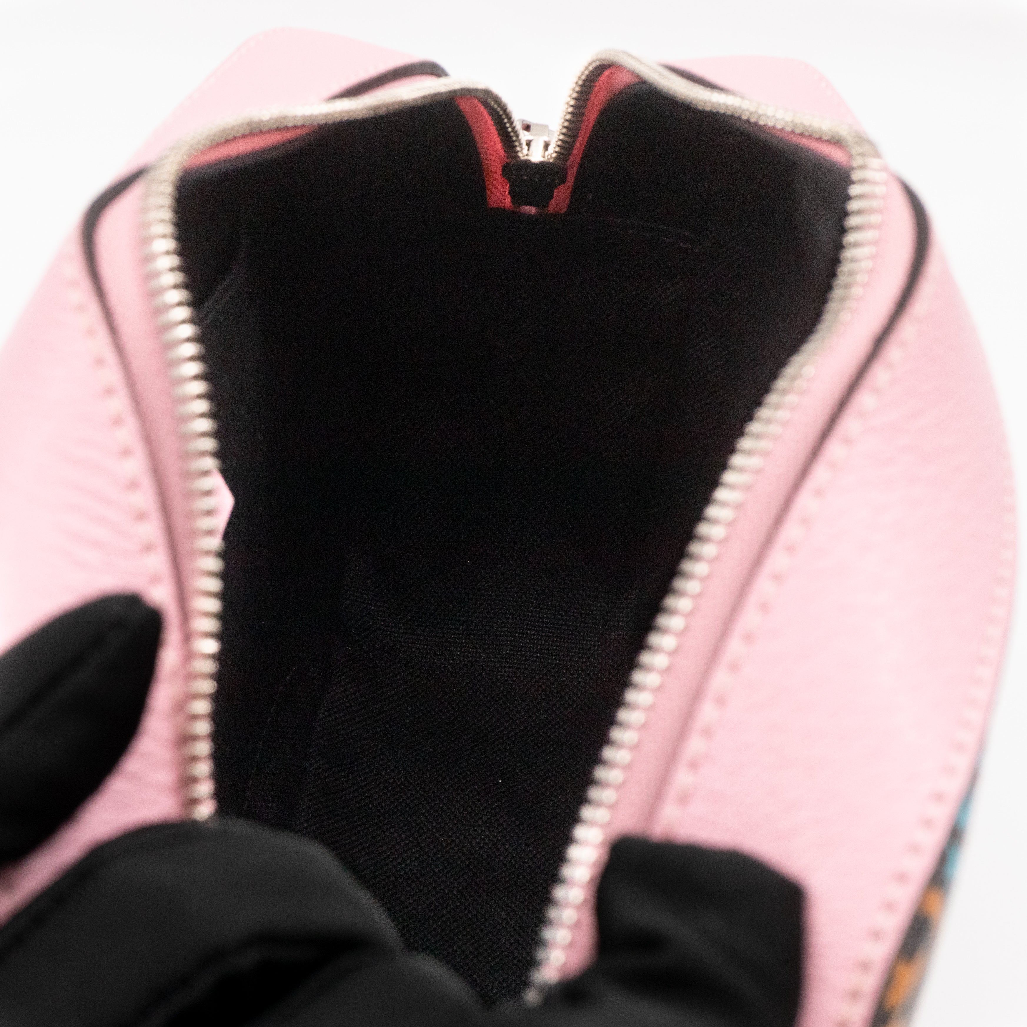 GG Psychedelic Shoulder Bag Canvas Pink Leather