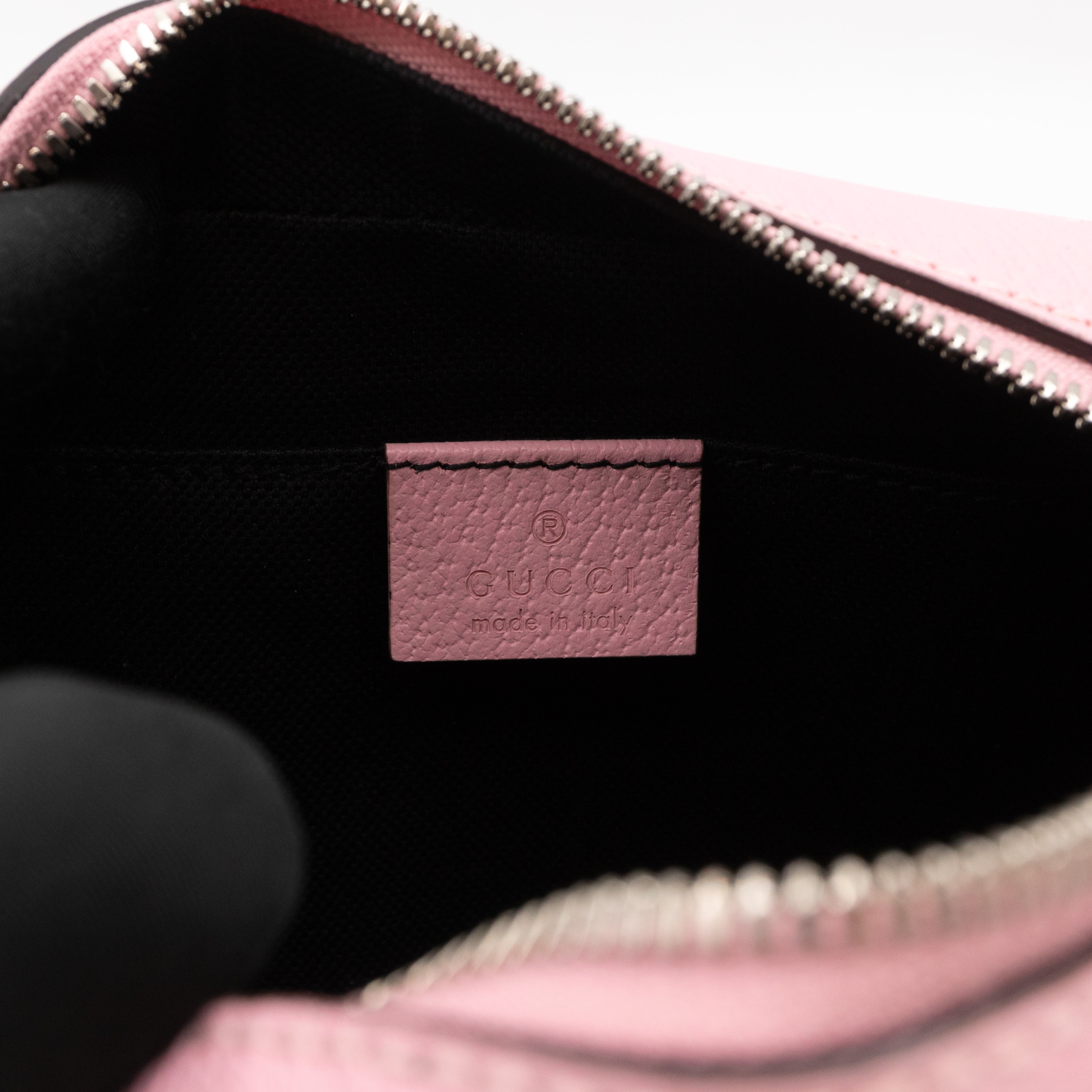 GG Psychedelic Shoulder Bag Canvas Pink Leather