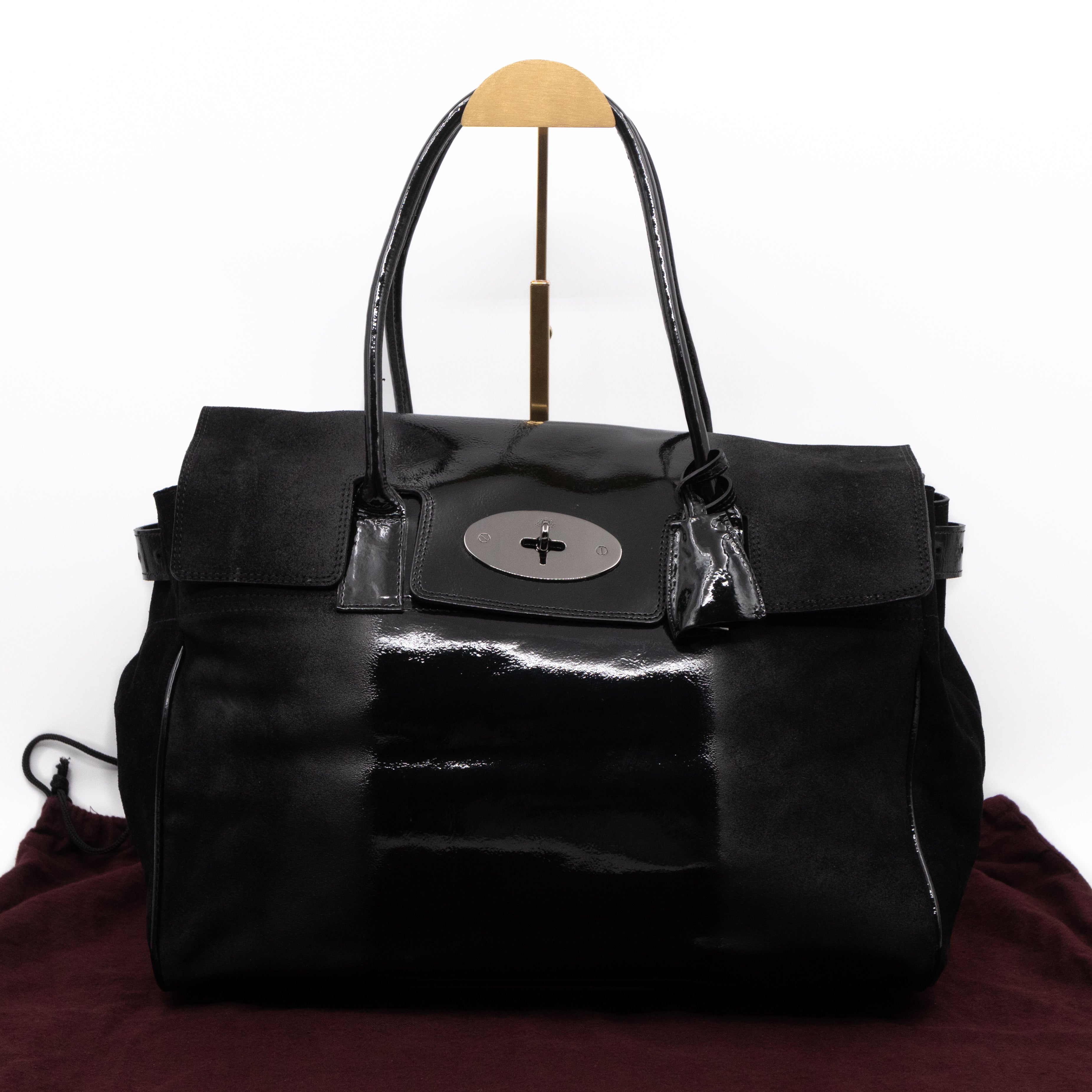 Bayswater Black Suede & Patent Leather