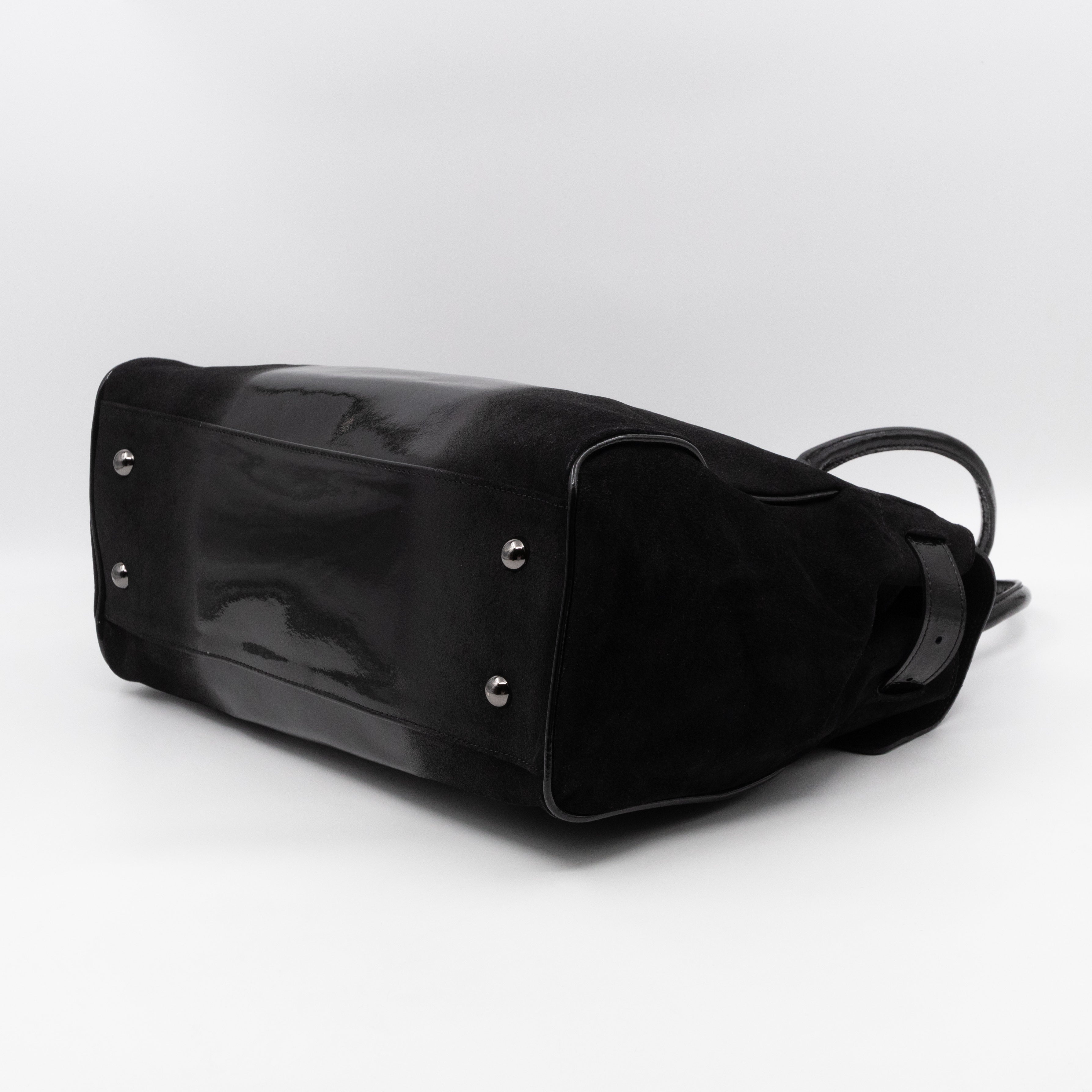 Bayswater Black Suede & Patent Leather