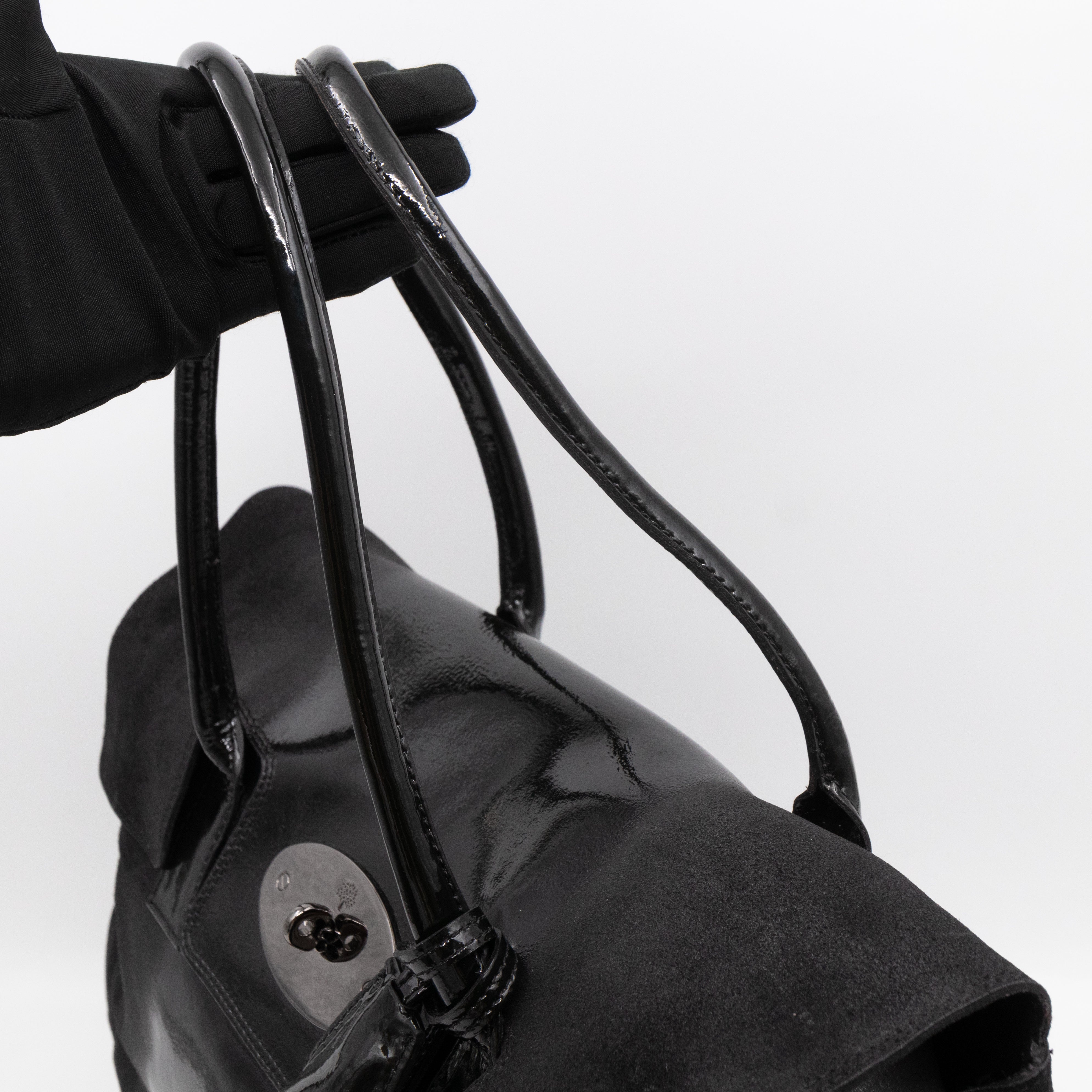 Bayswater Black Suede & Patent Leather