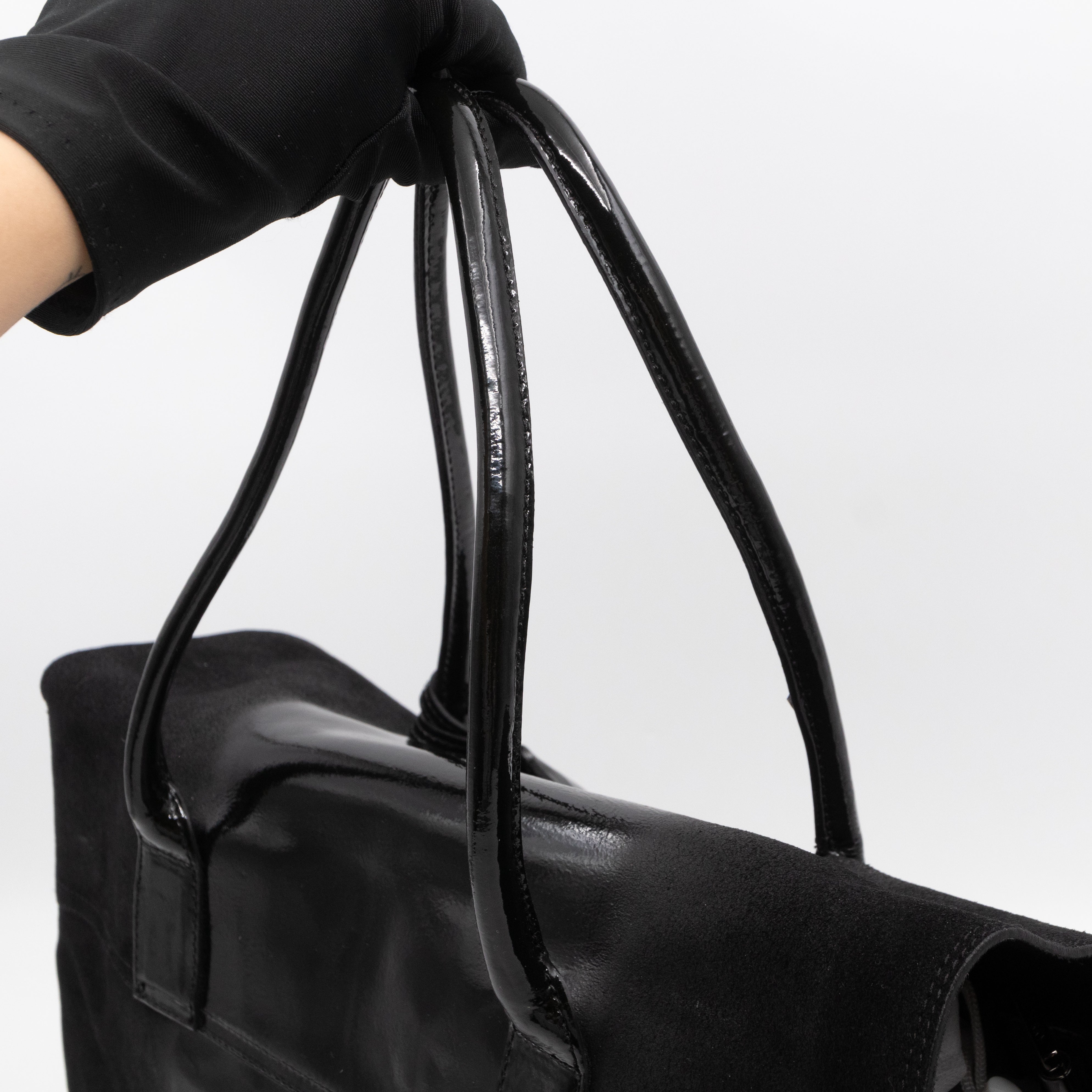 Bayswater Black Suede & Patent Leather