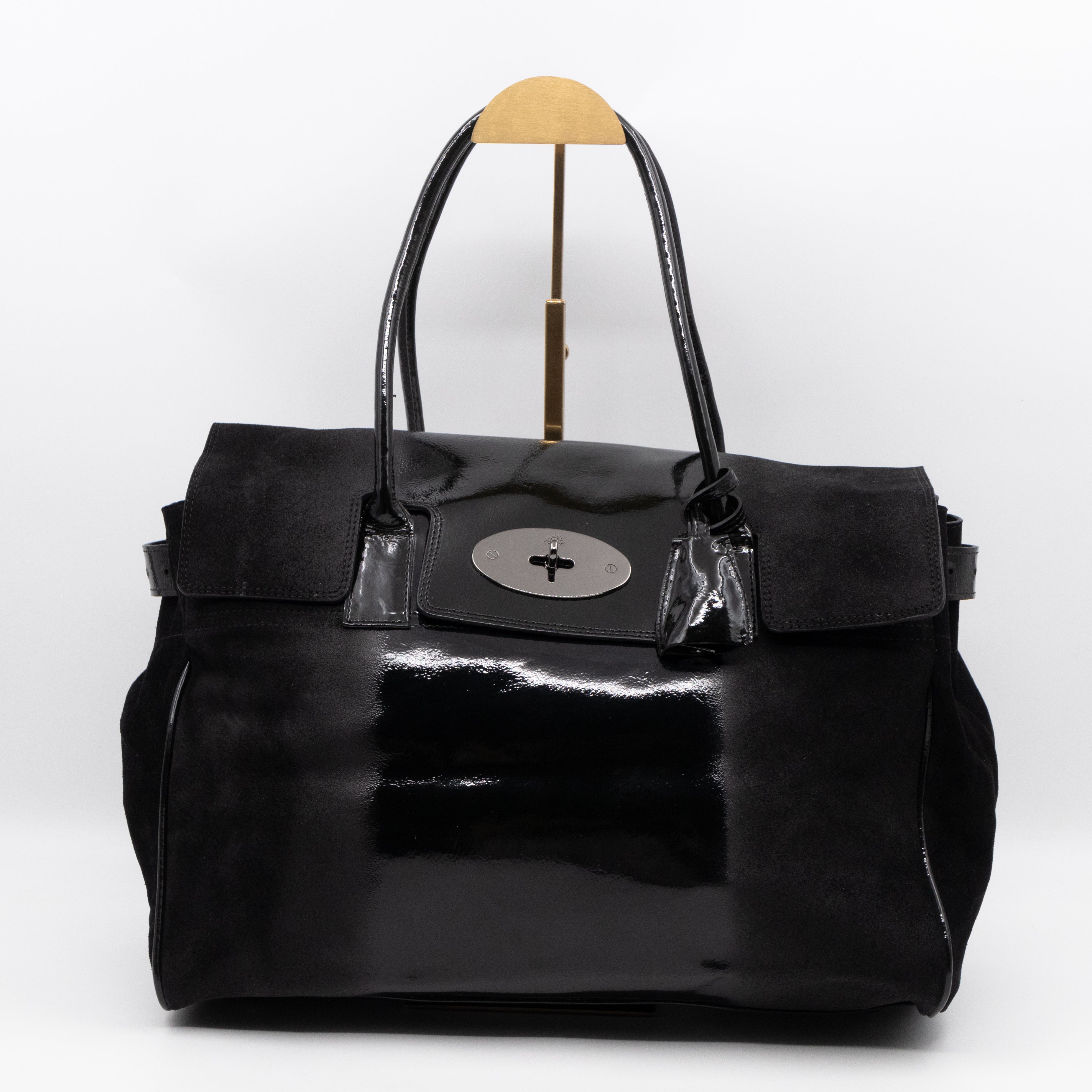 Bayswater Black Suede & Patent Leather