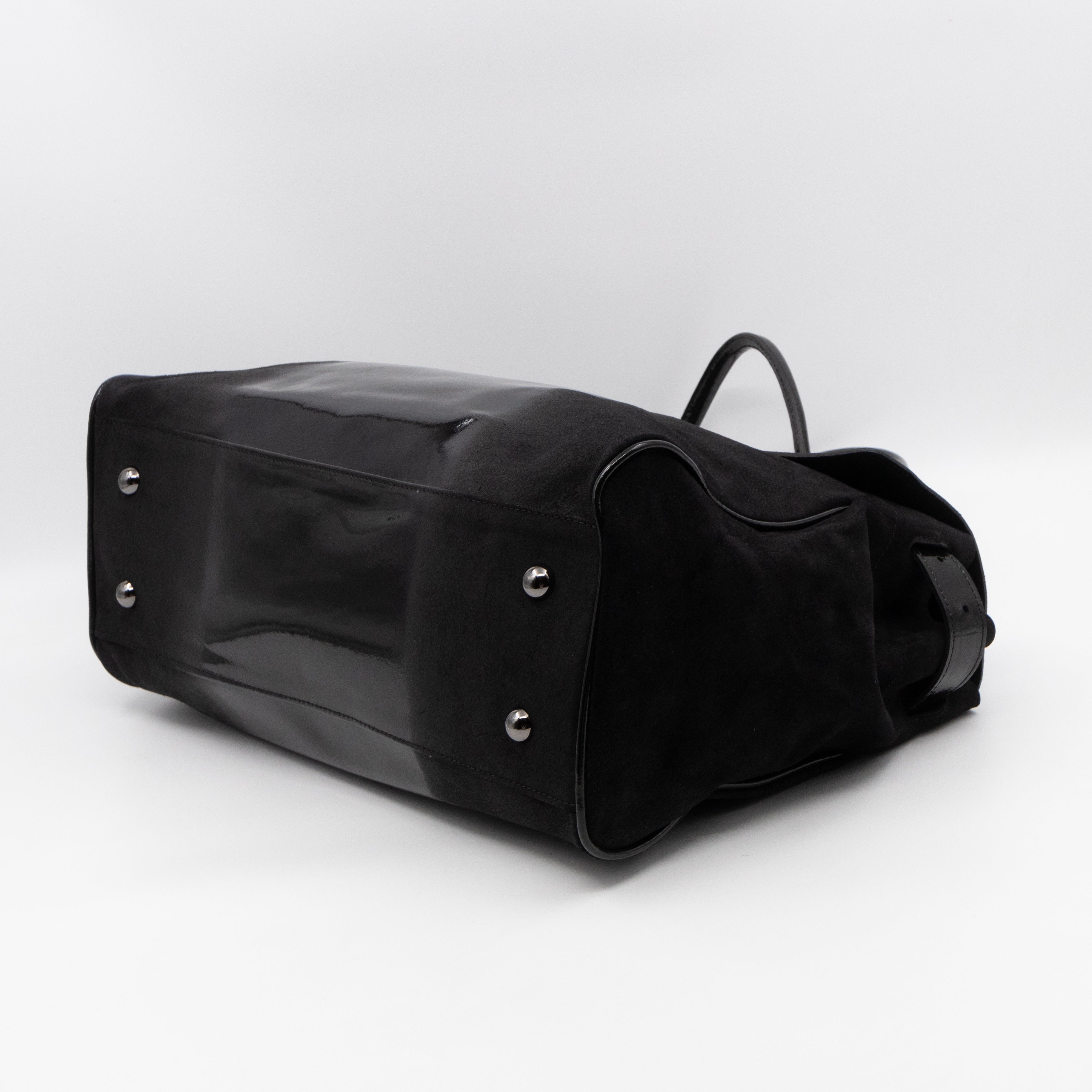 Bayswater Black Suede & Patent Leather