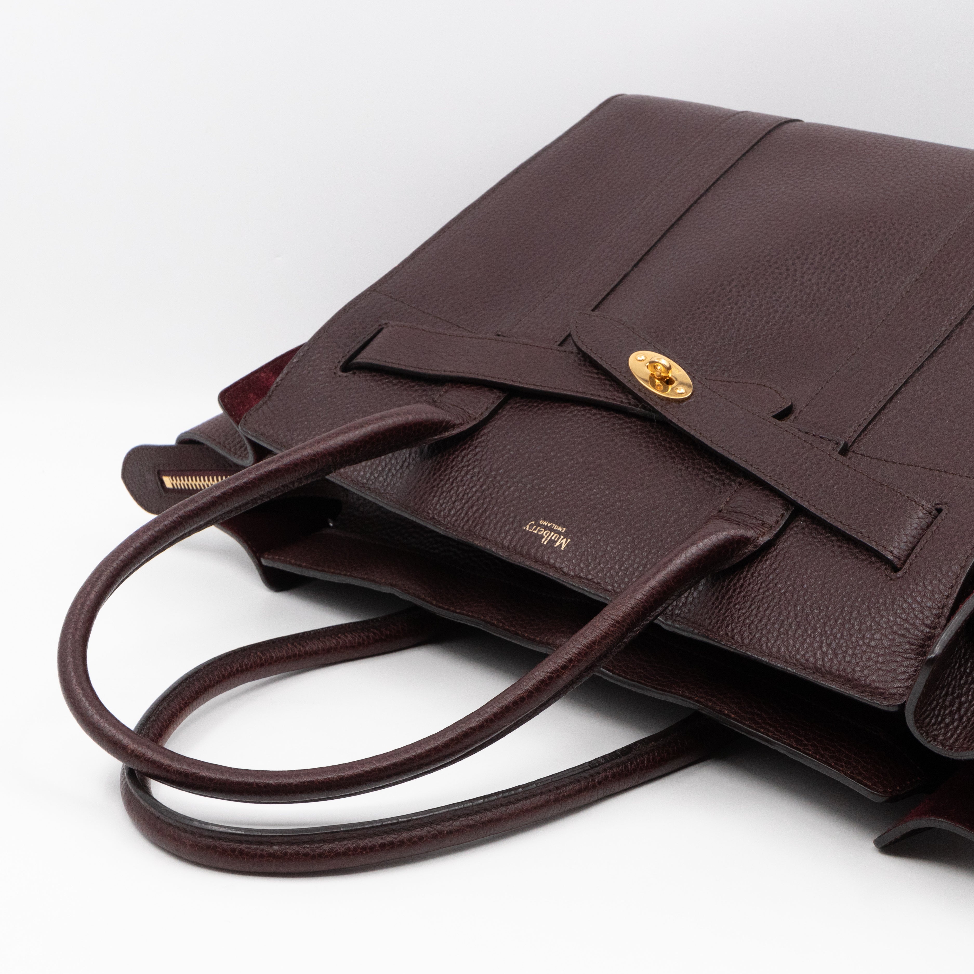 Large Zipped Bayswater Oxblood Leather