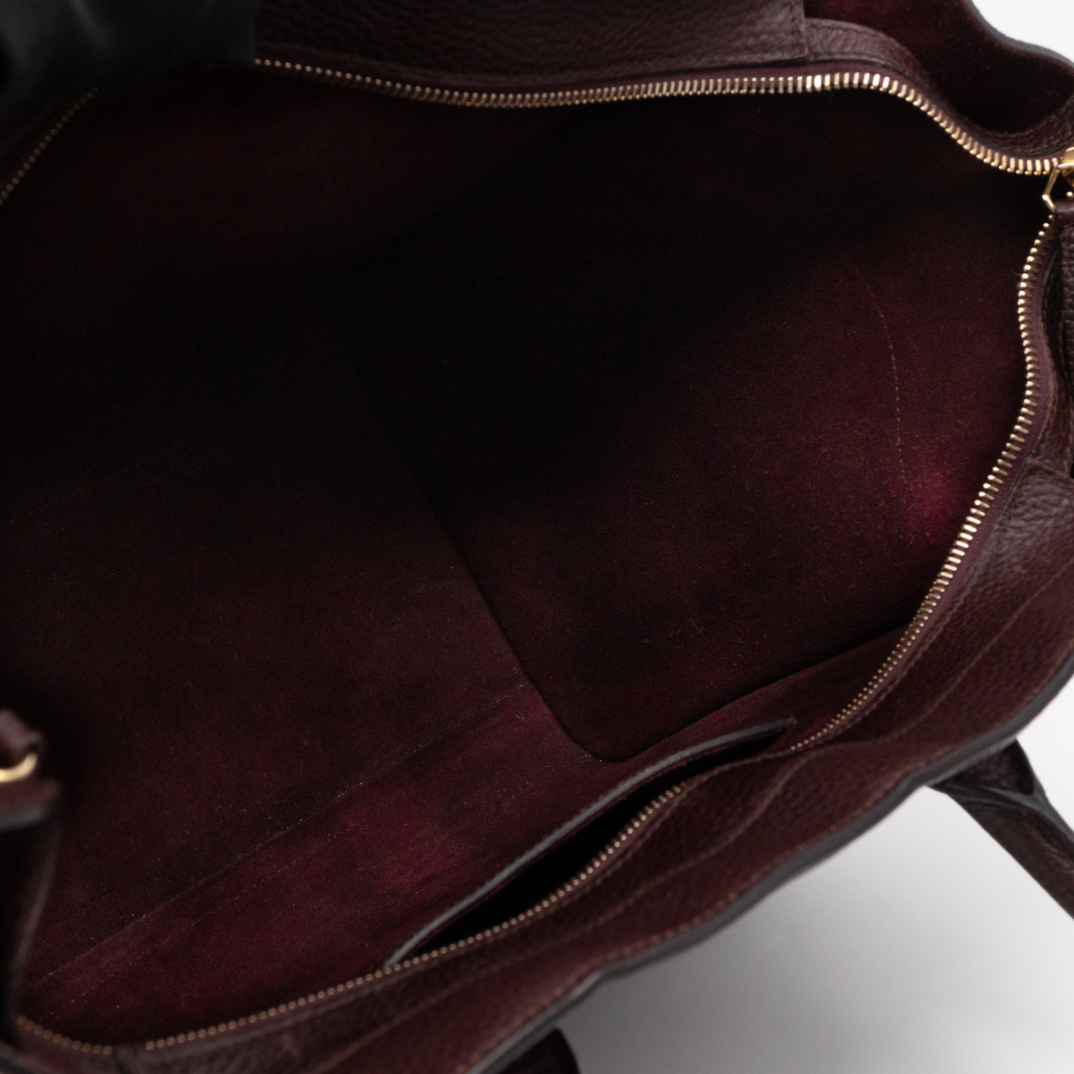 Large Zipped Bayswater Oxblood Leather