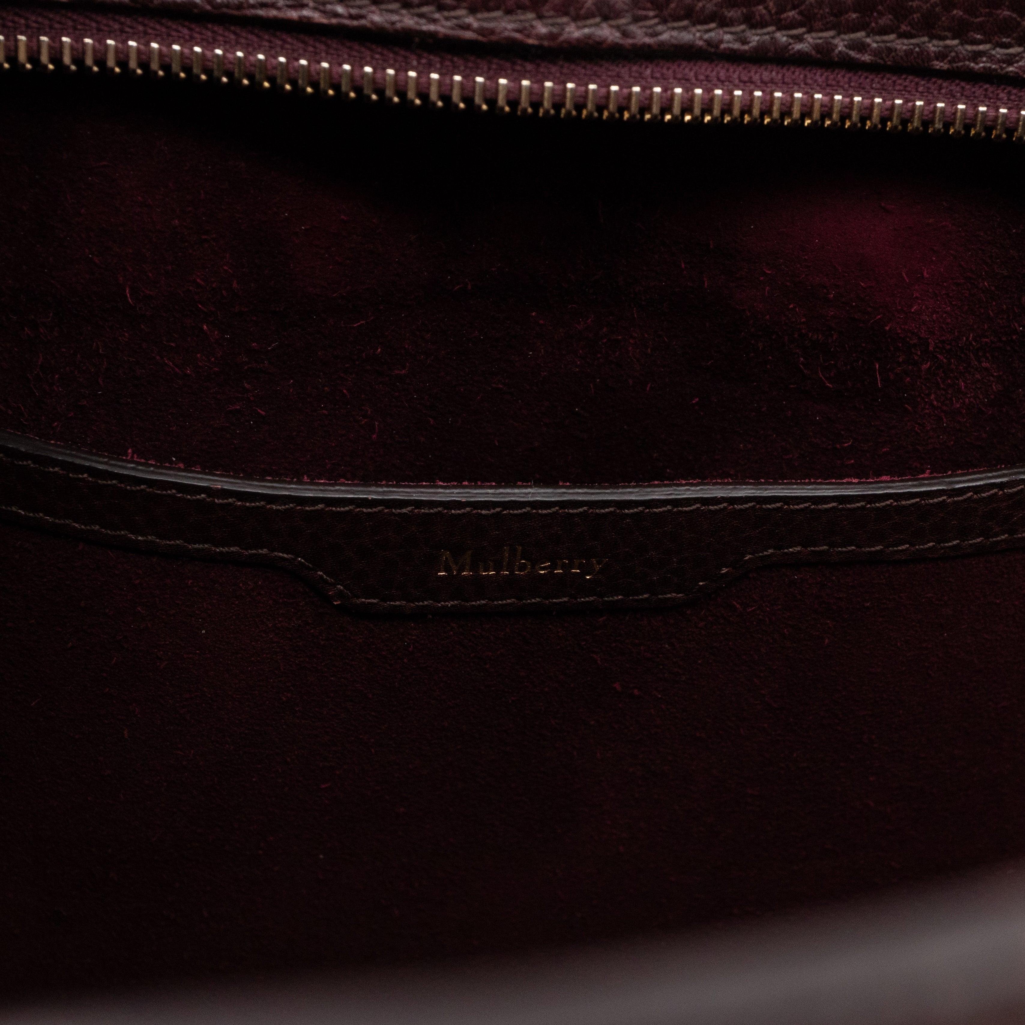 Large Zipped Bayswater Oxblood Leather