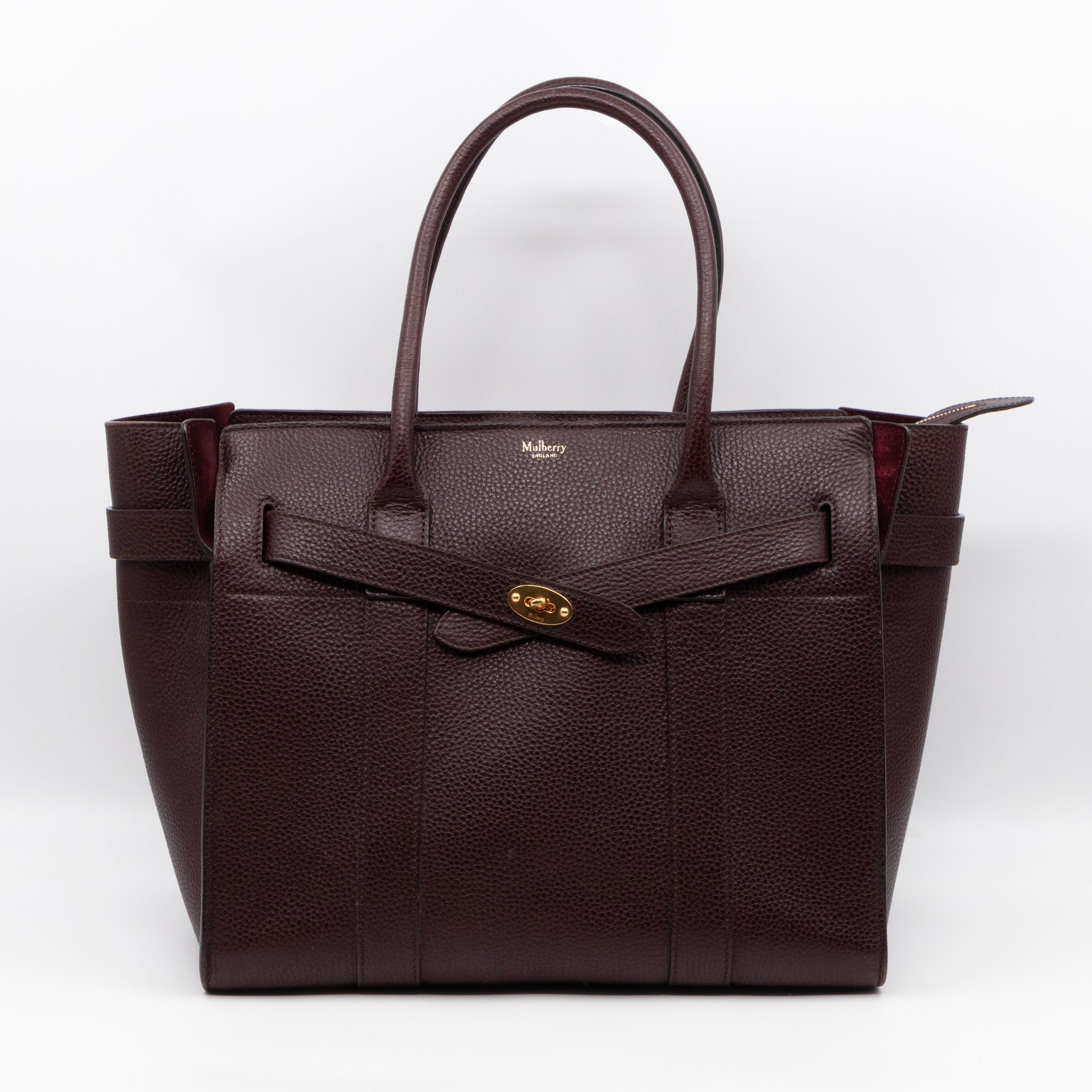 Large Zipped Bayswater Oxblood Leather
