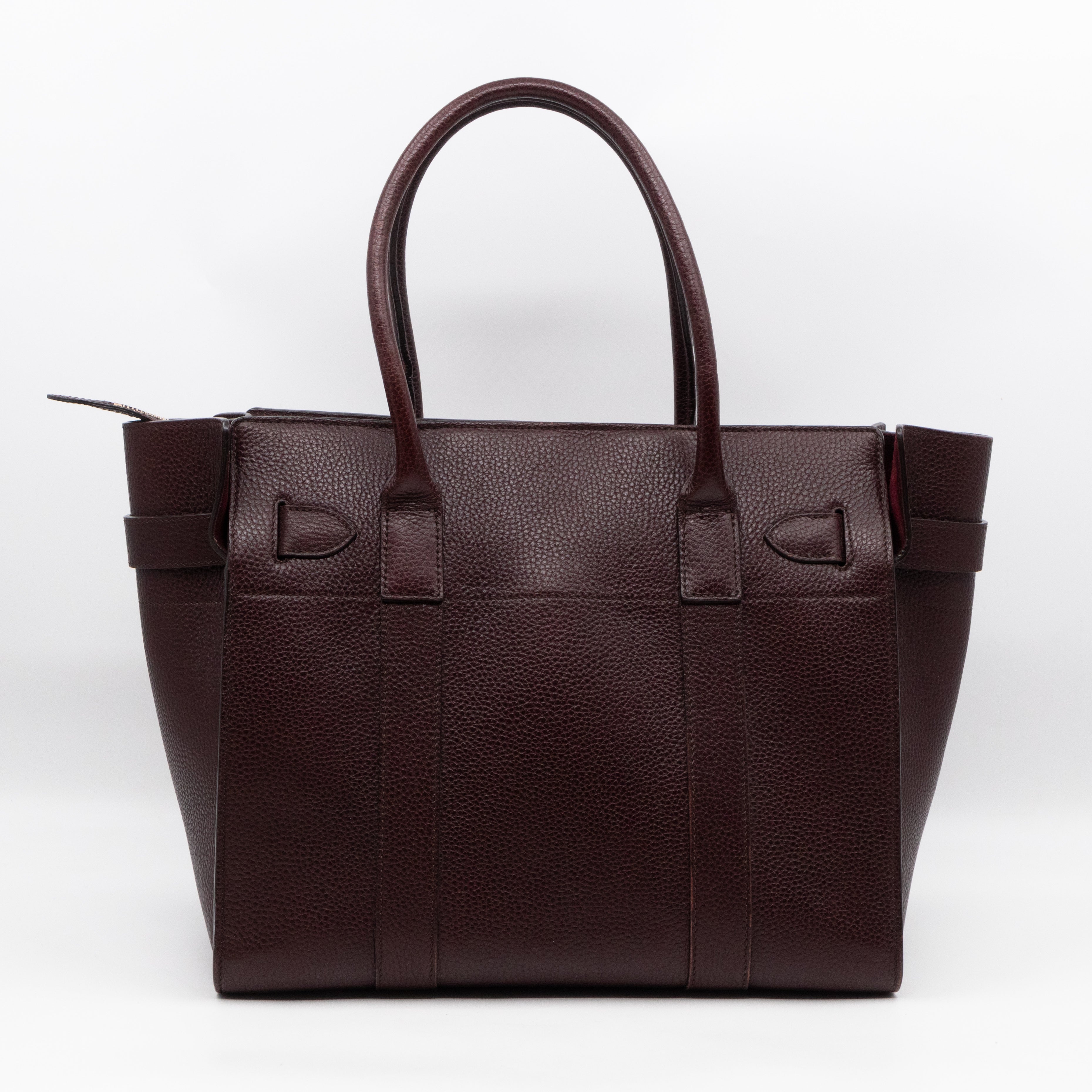 Large Zipped Bayswater Oxblood Leather