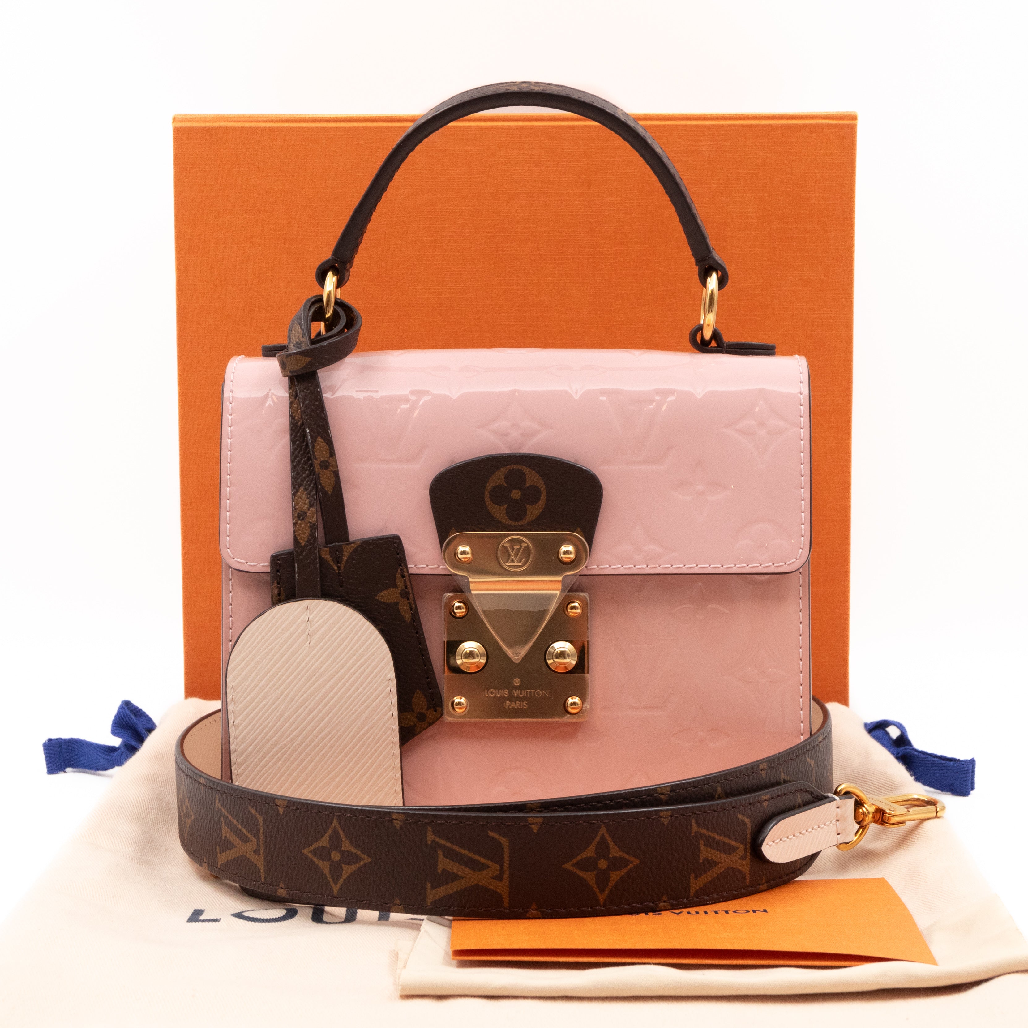 Spring Street NM Rose Ballerine Vernis Monogram White Epi