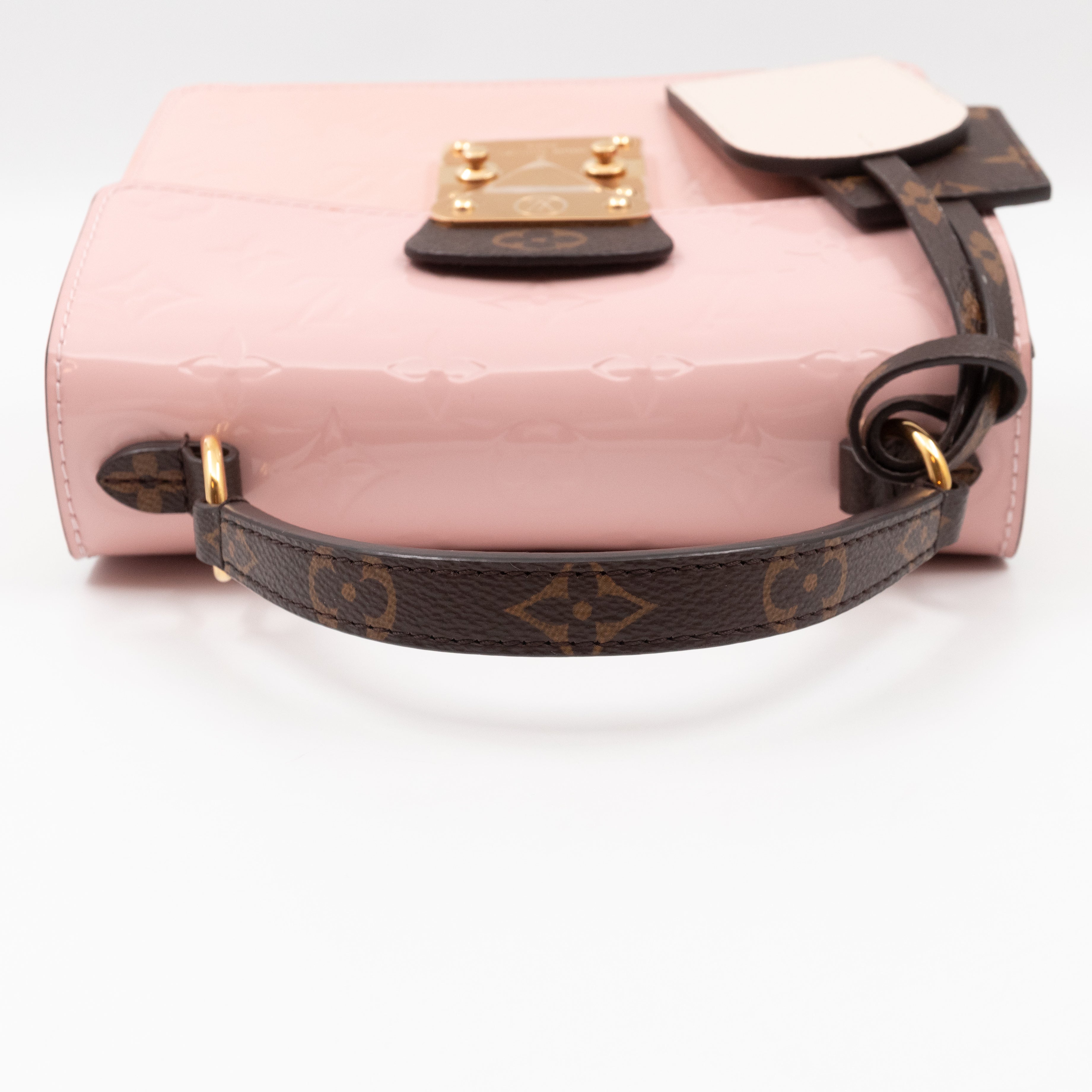 Spring Street NM Rose Ballerine Vernis Monogram White Epi