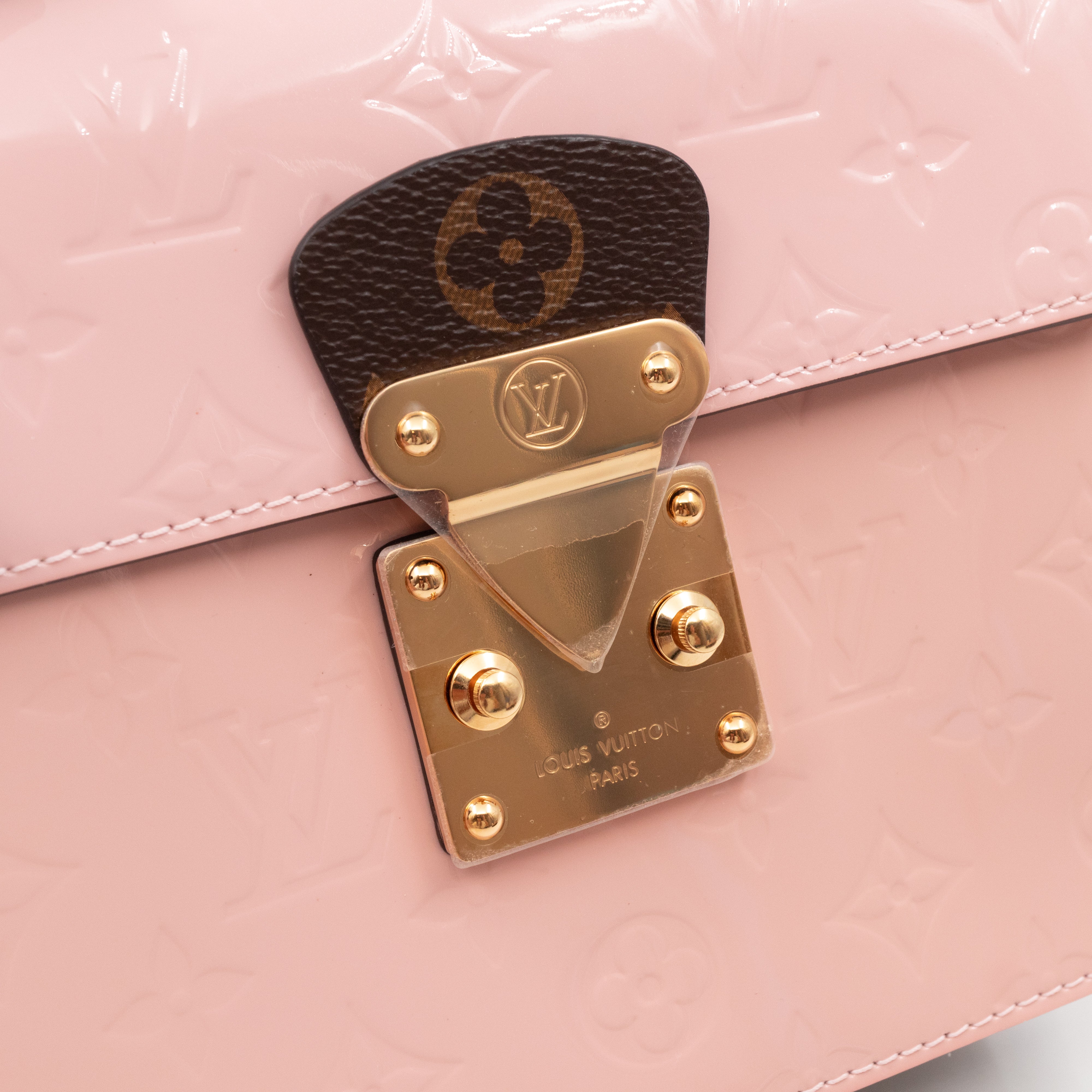 Spring Street NM Rose Ballerine Vernis Monogram White Epi