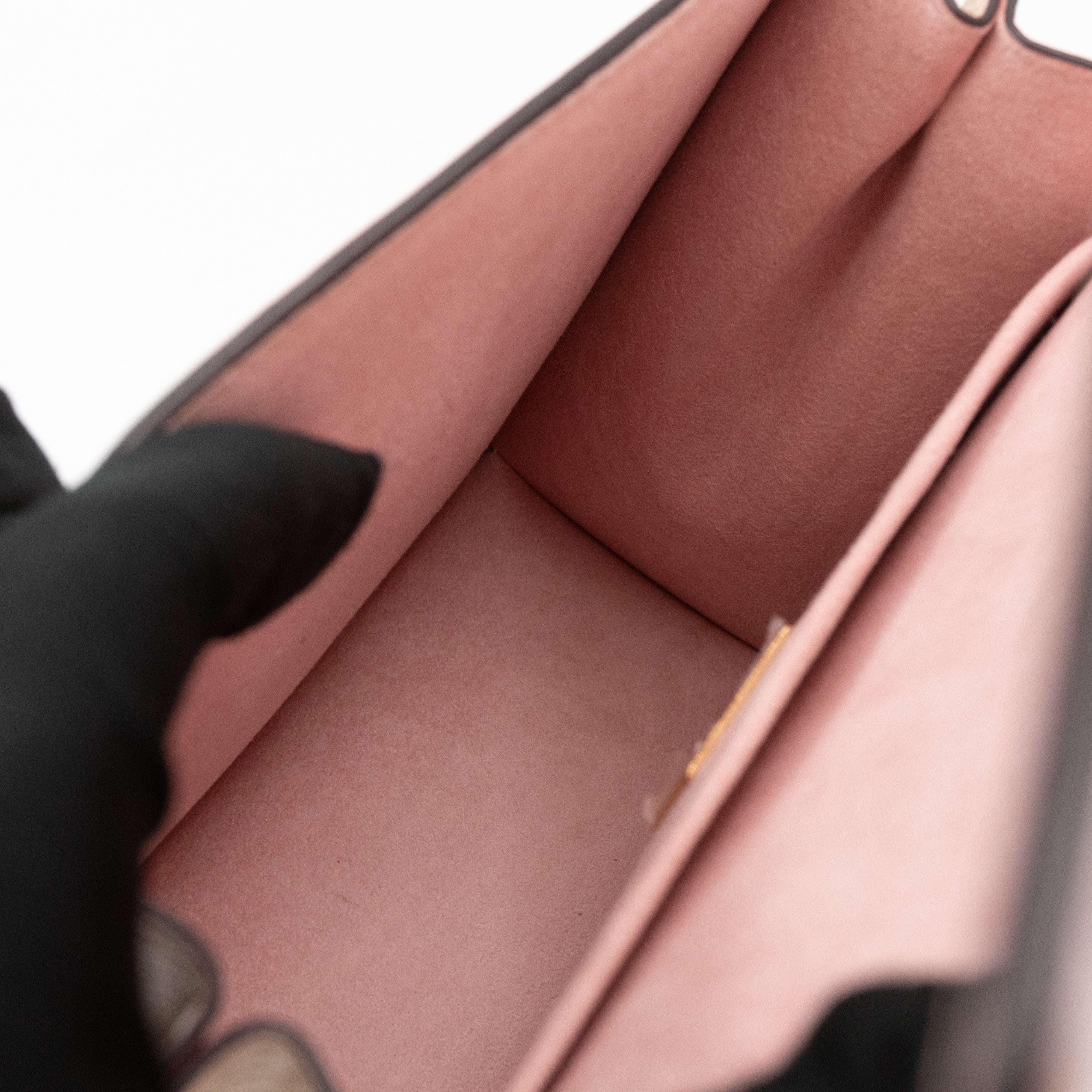 Spring Street NM Rose Ballerine Vernis Monogram White Epi