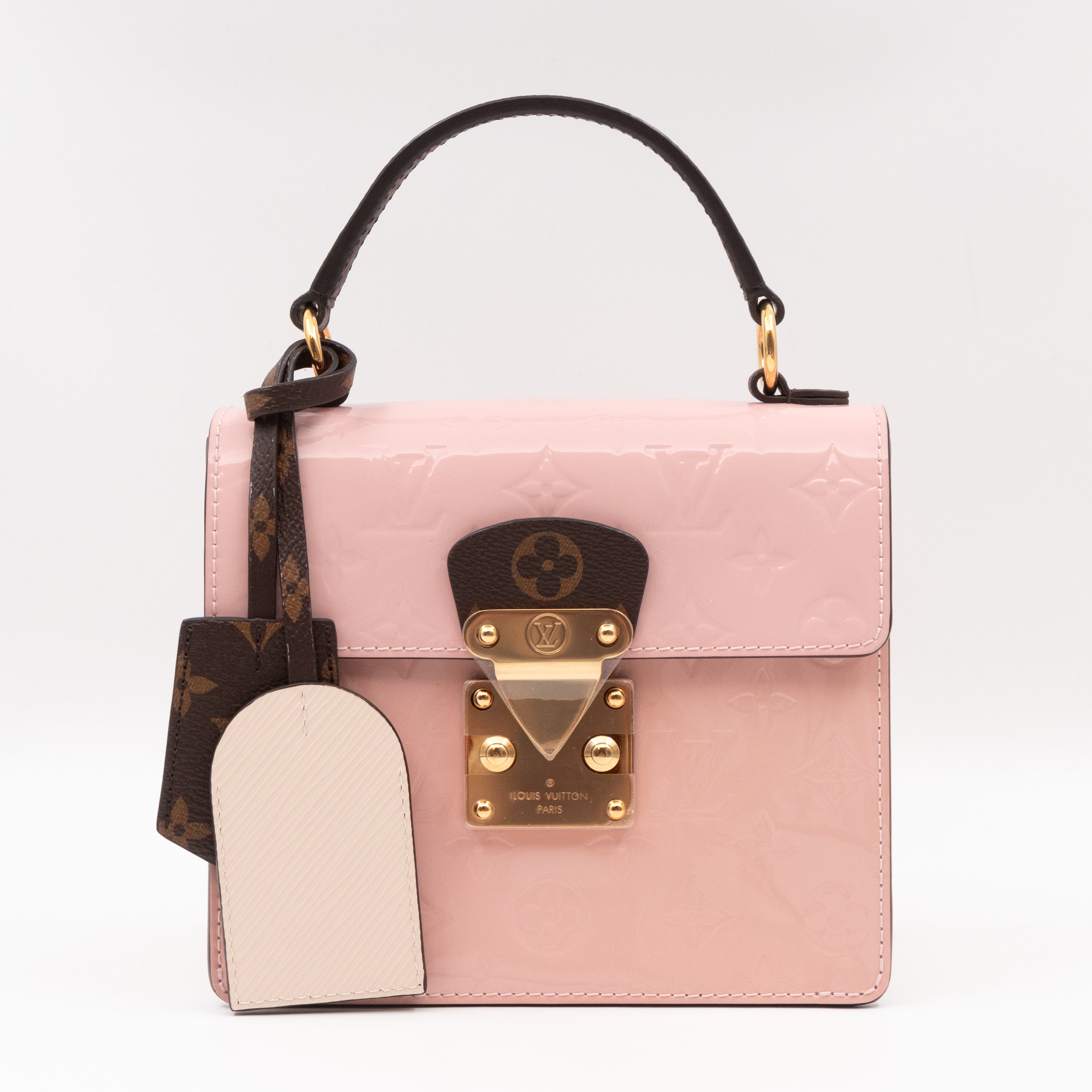 Spring Street NM Rose Ballerine Vernis Monogram White Epi