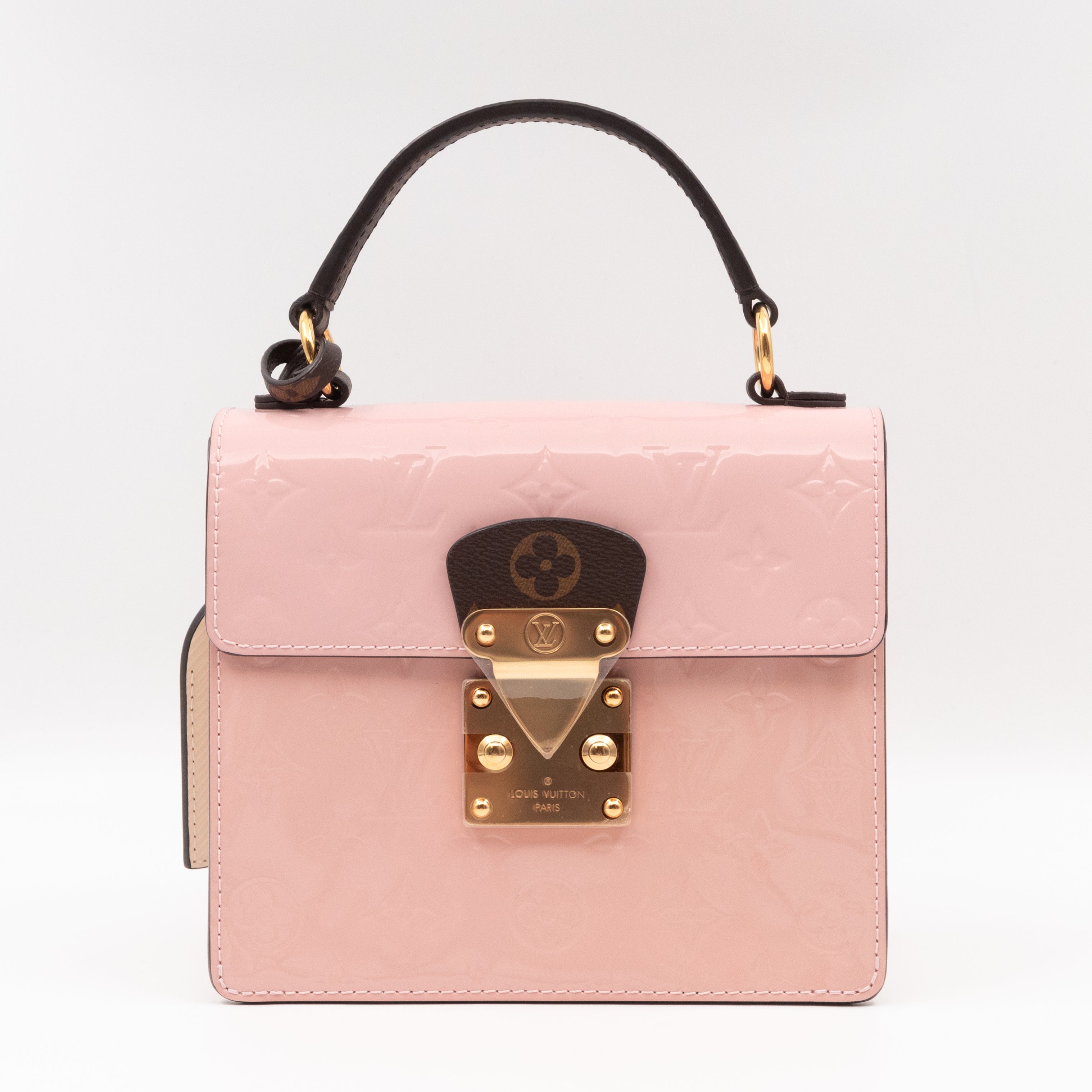 Spring Street NM Rose Ballerine Vernis Monogram White Epi