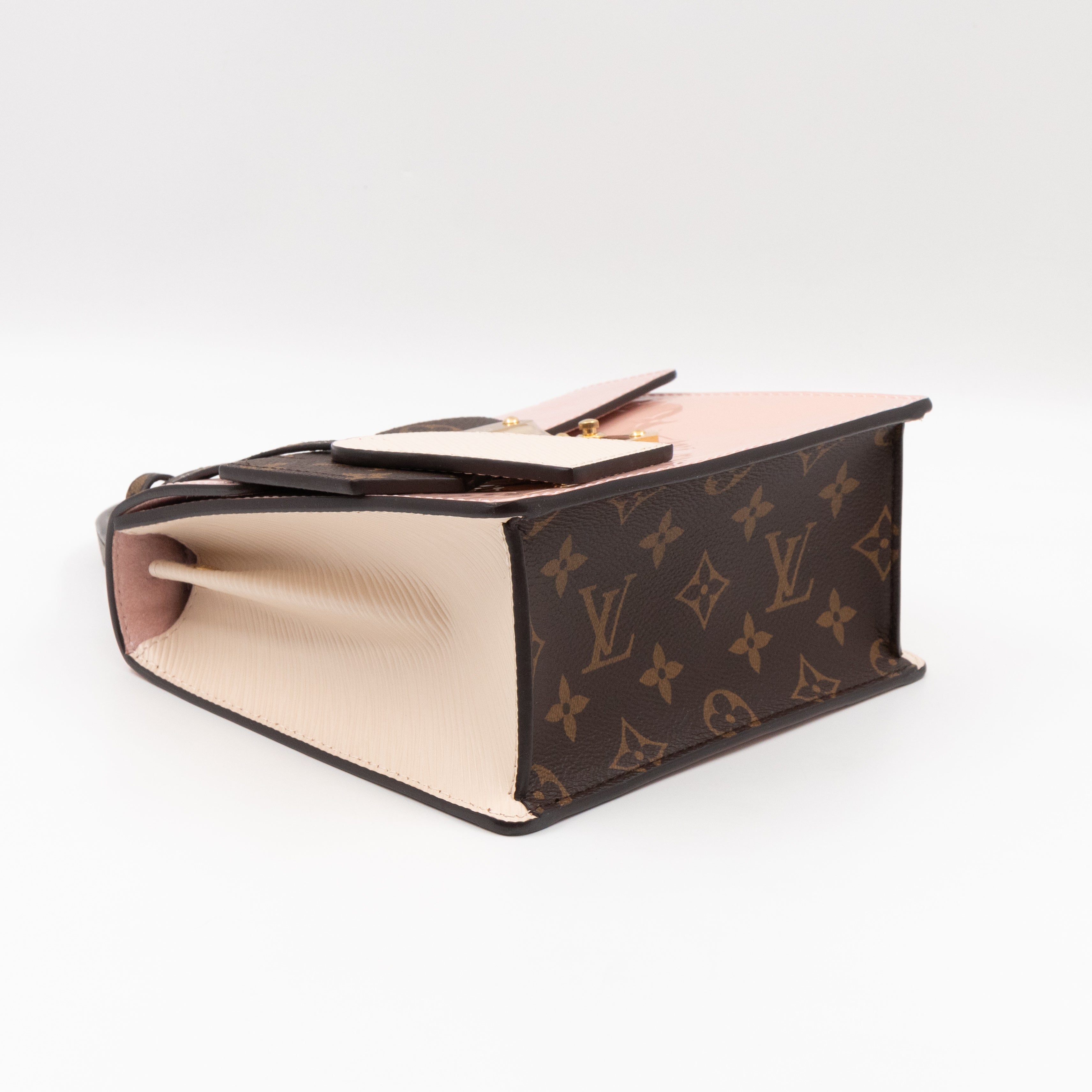 Spring Street NM Rose Ballerine Vernis Monogram White Epi