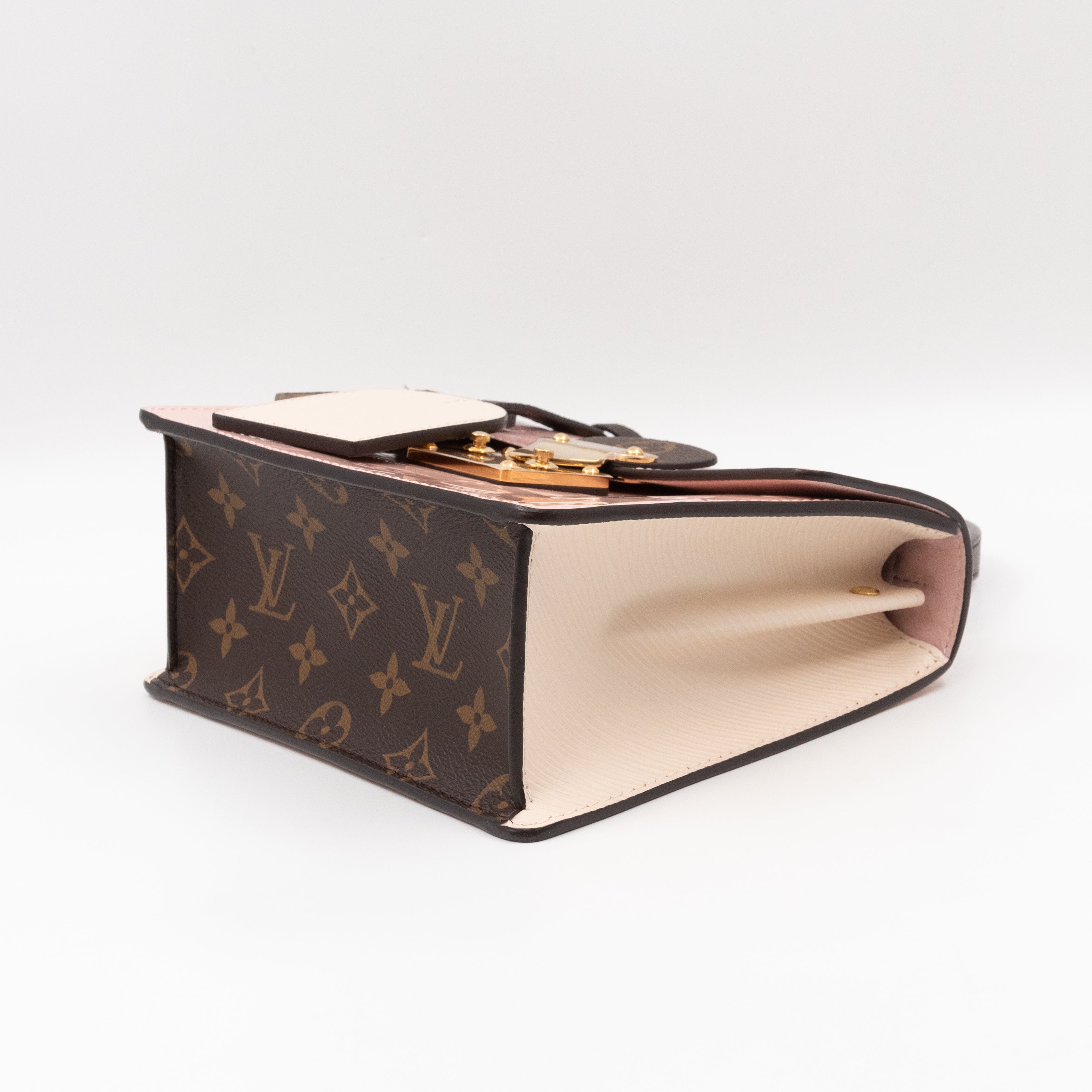 Spring Street NM Rose Ballerine Vernis Monogram White Epi