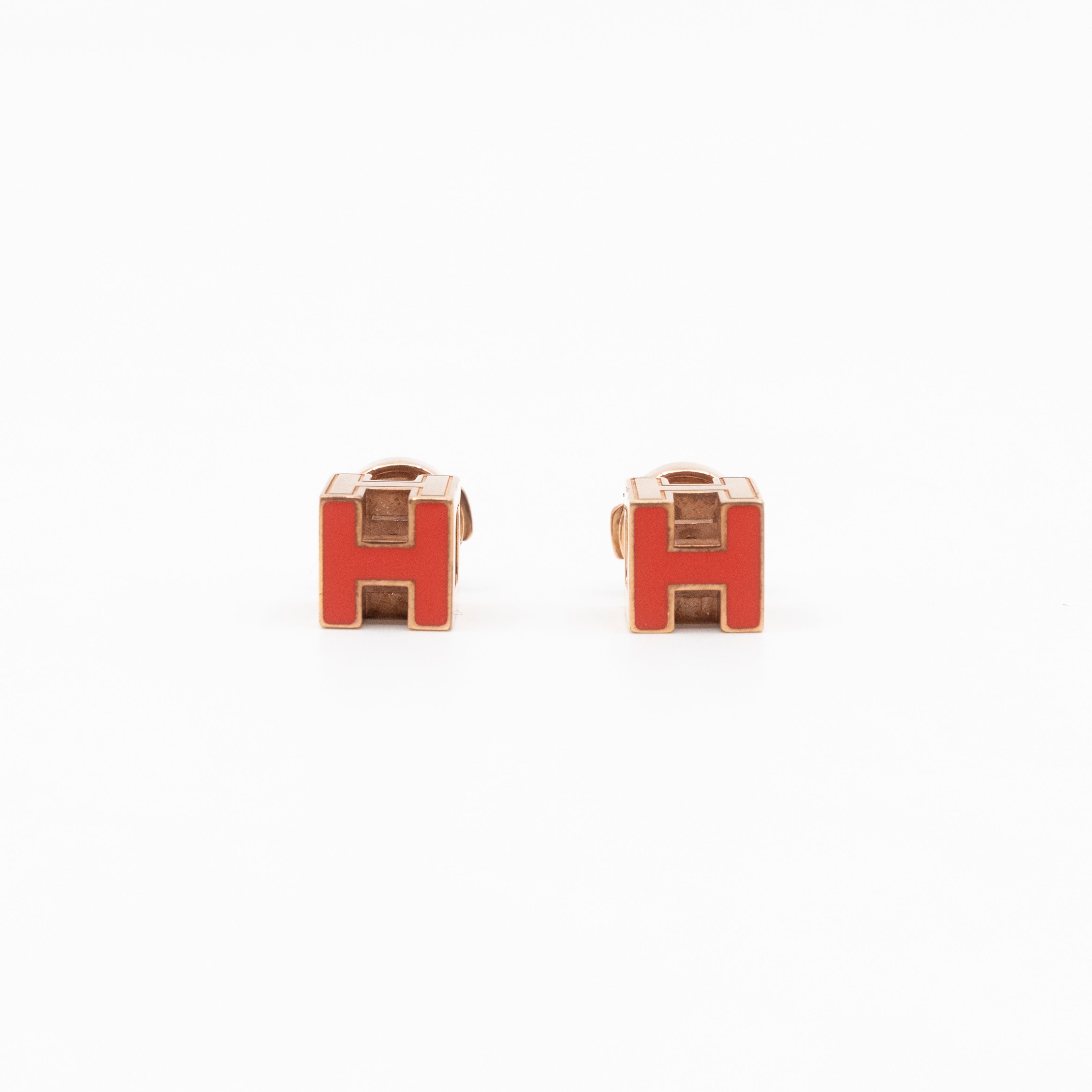 Cage d'H Earrings Red Gold