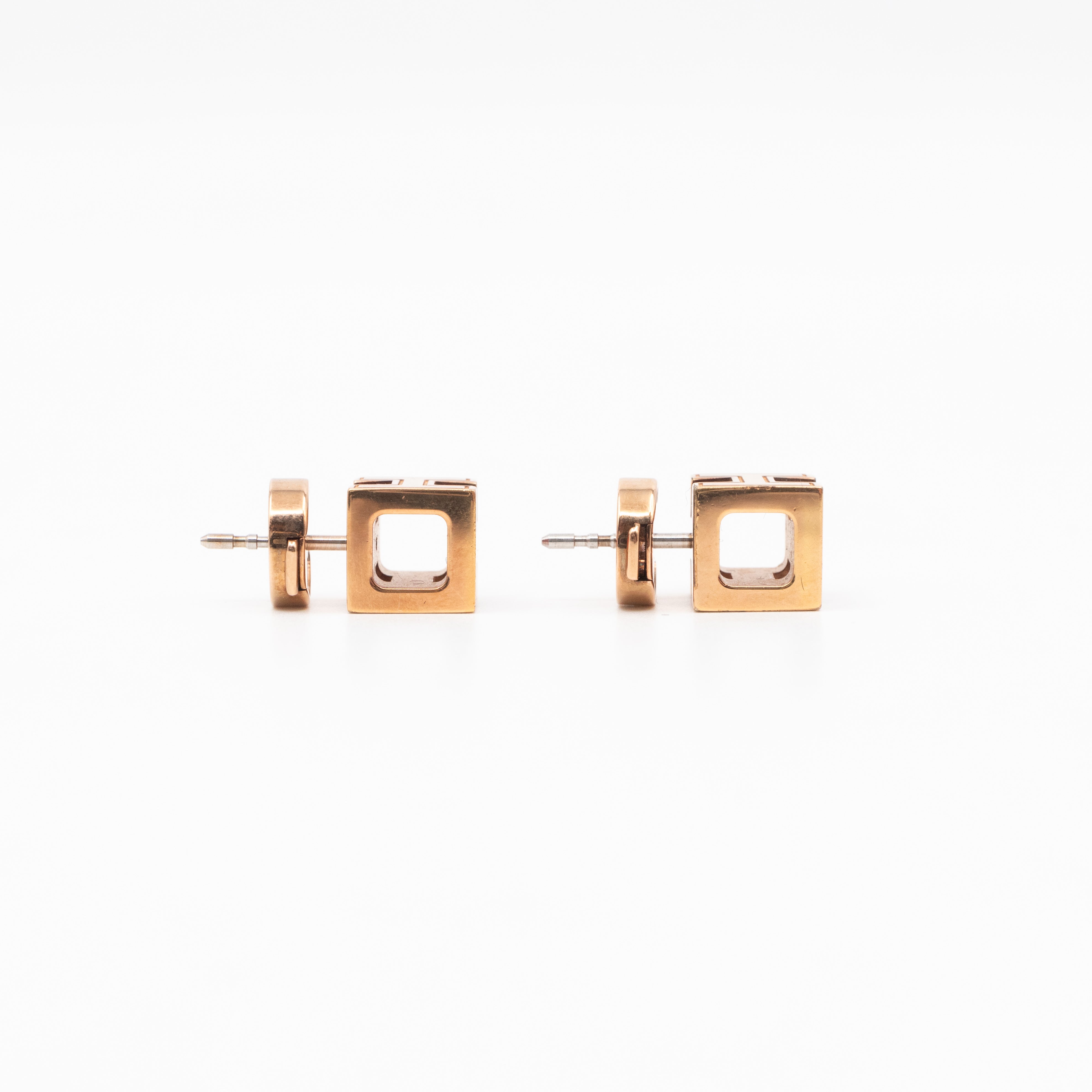 Cage d'H Earrings Red Gold
