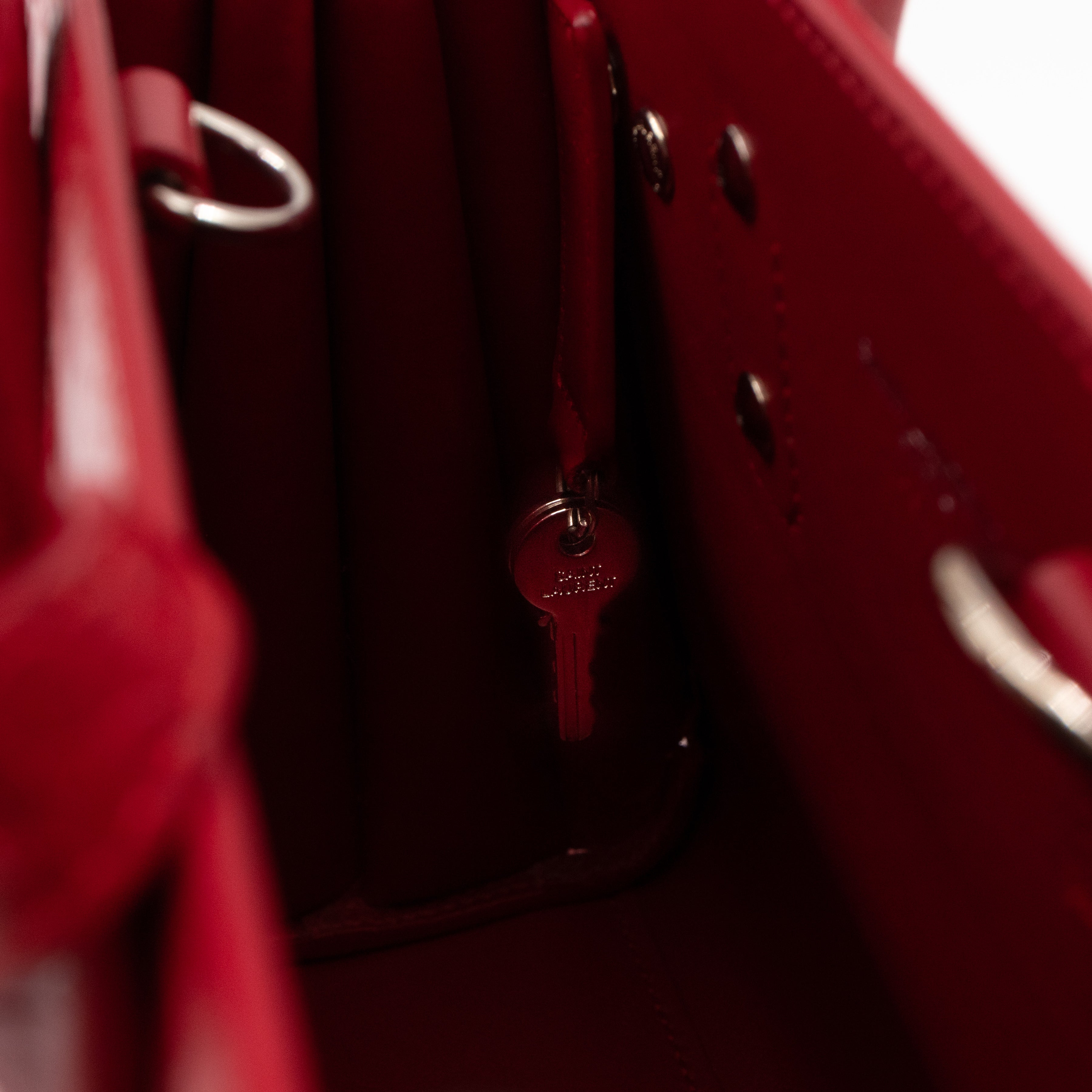 Sac de Jour Nano Red Croc Embossed Leather