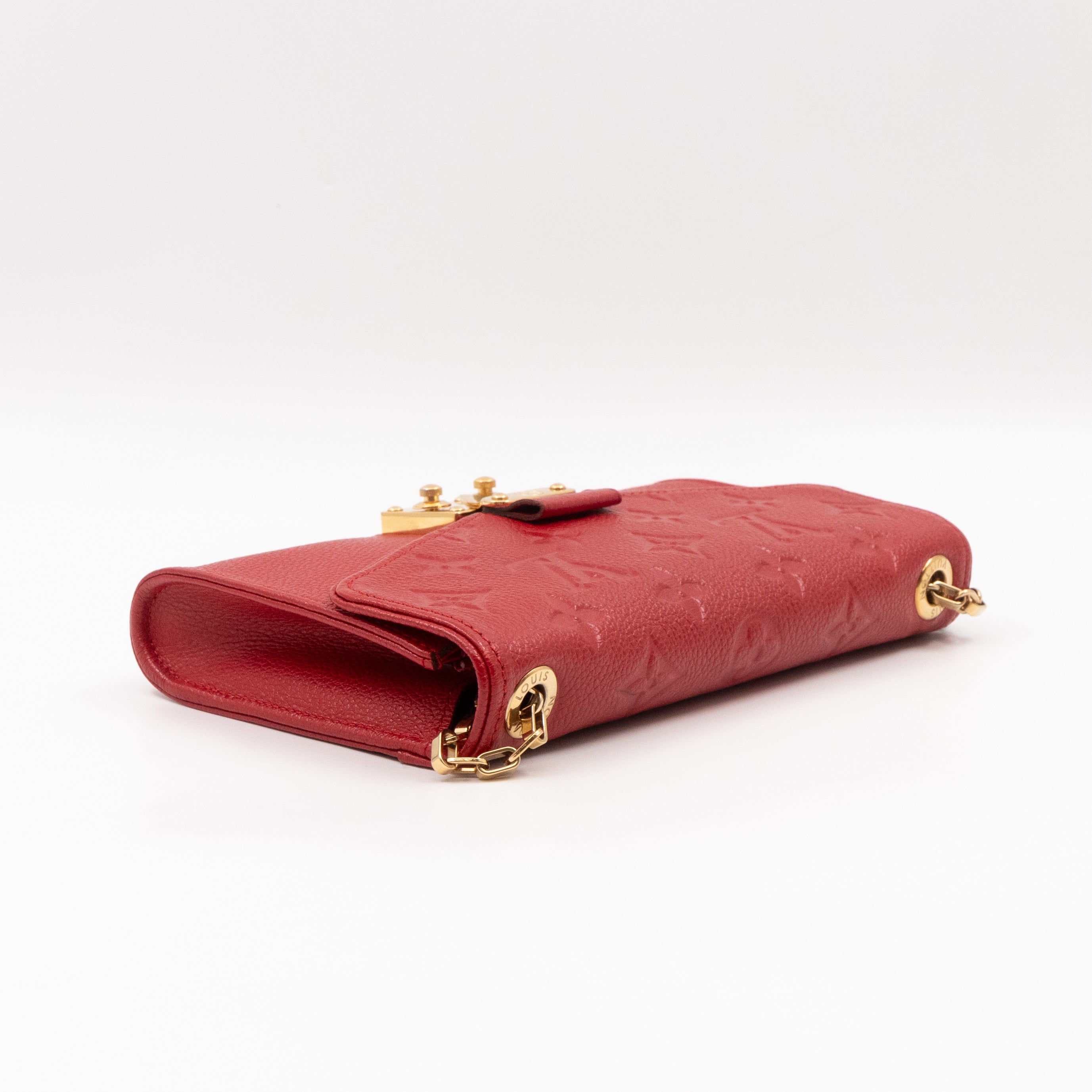 Saint Germain Pochette with chain Red Monogram Empreinte