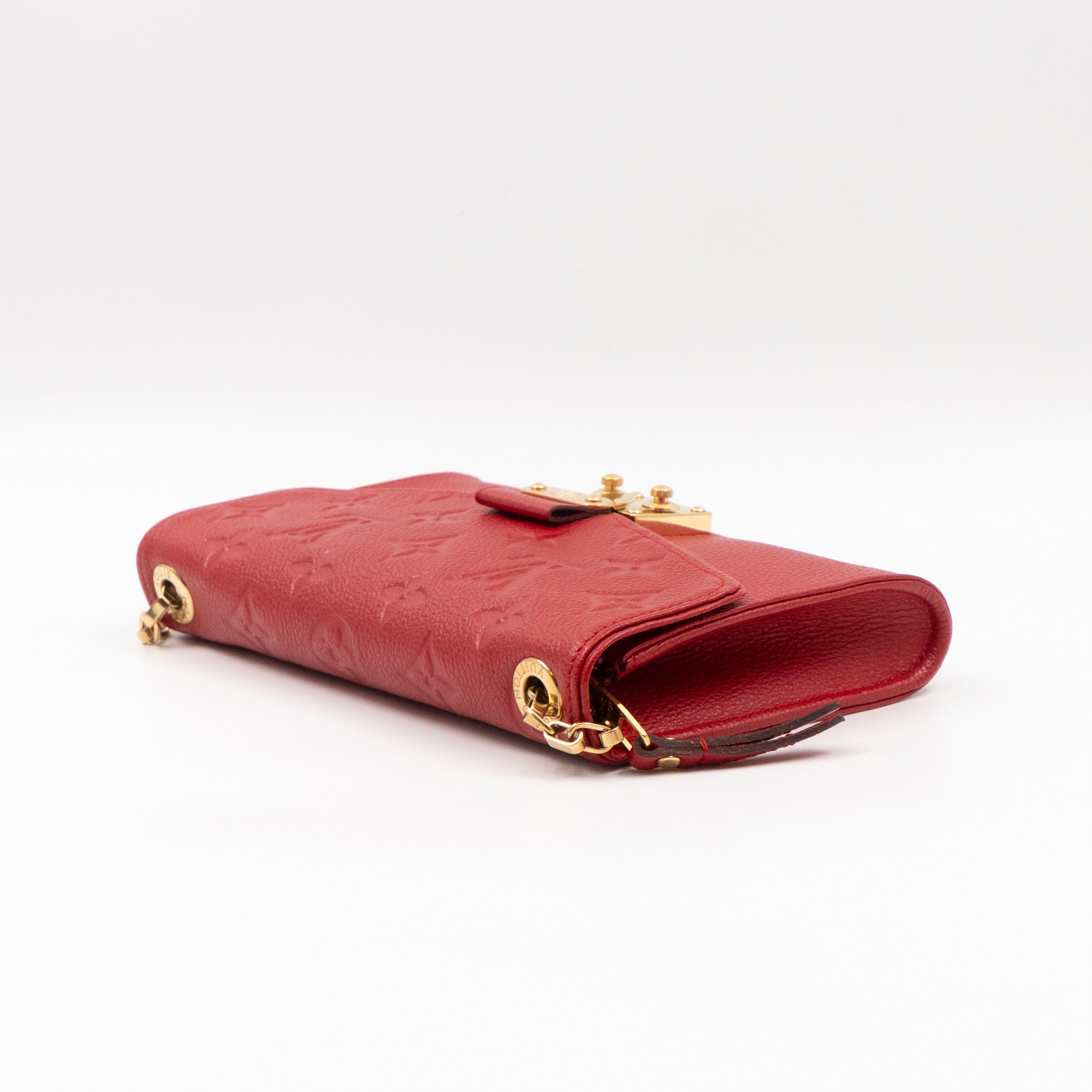 Saint Germain Pochette with chain Red Monogram Empreinte