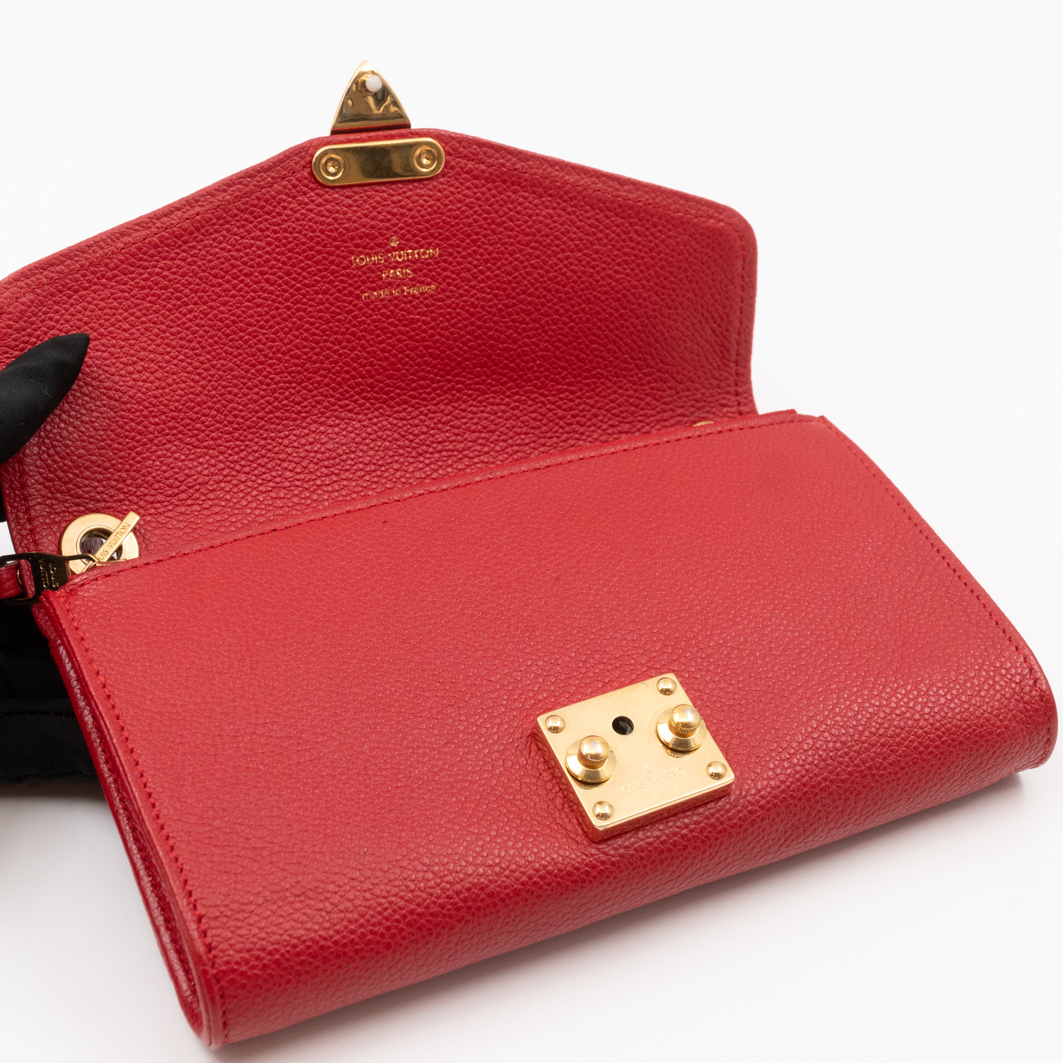 Saint Germain Pochette with chain Red Monogram Empreinte