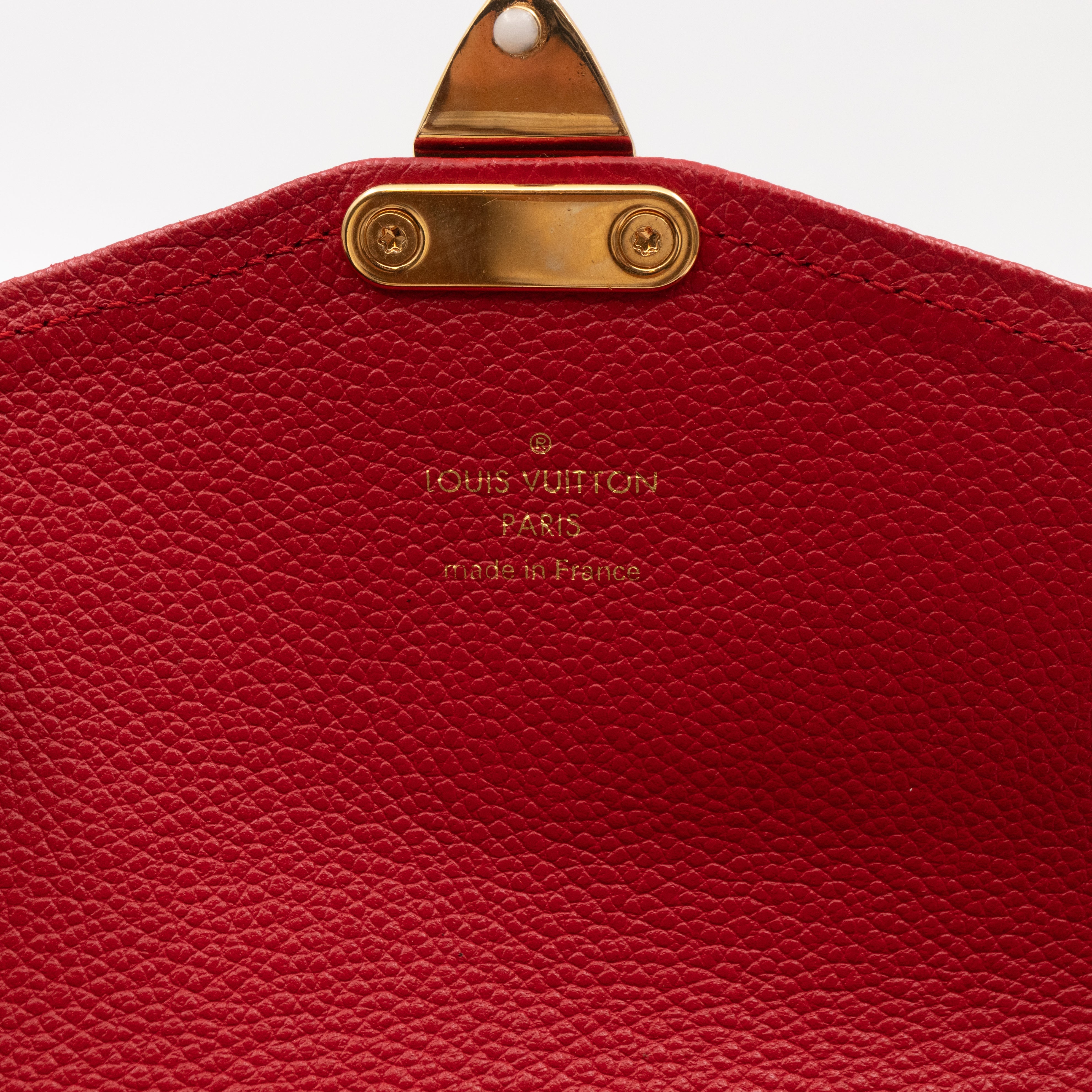 Saint Germain Pochette with chain Red Monogram Empreinte