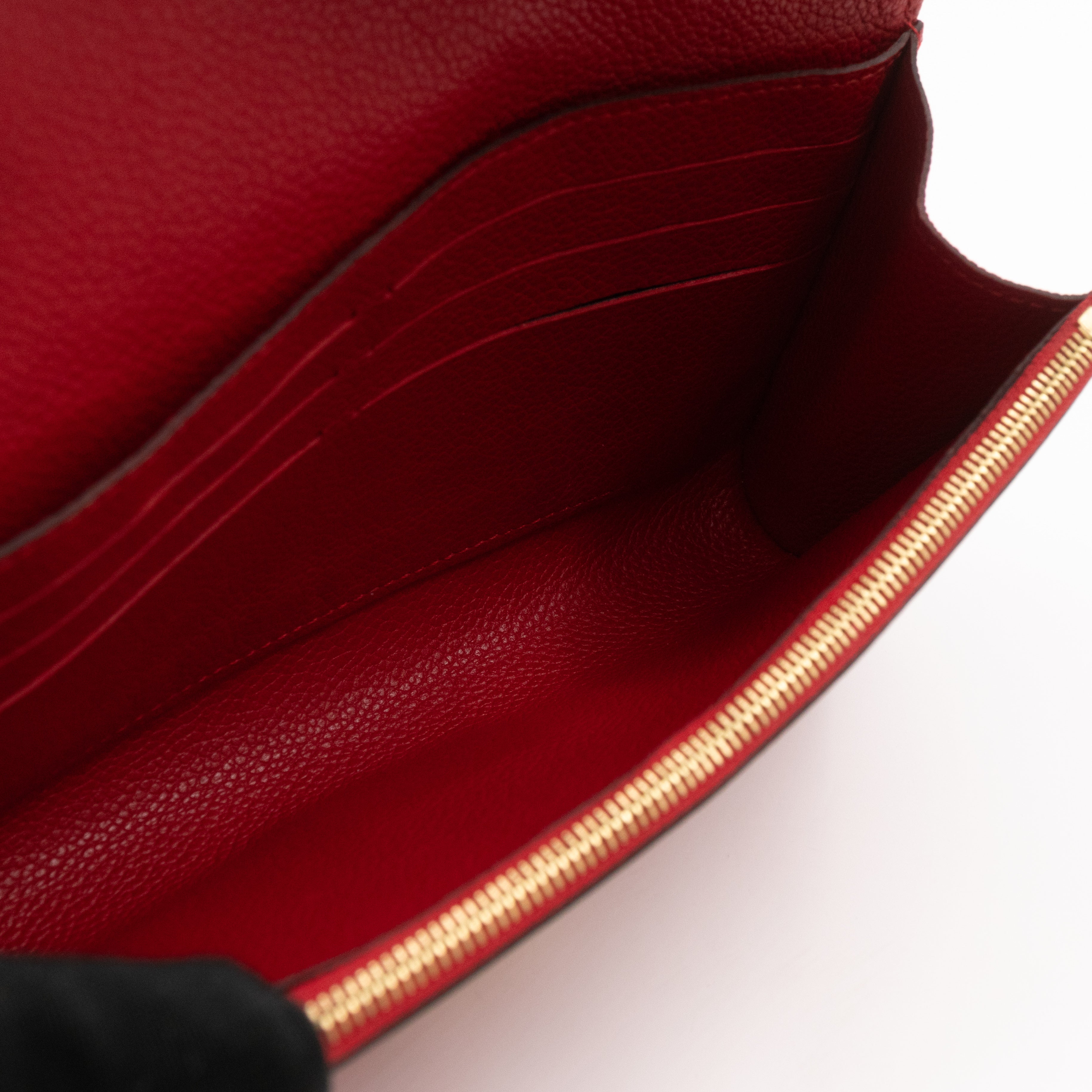 Saint Germain Pochette with chain Red Monogram Empreinte