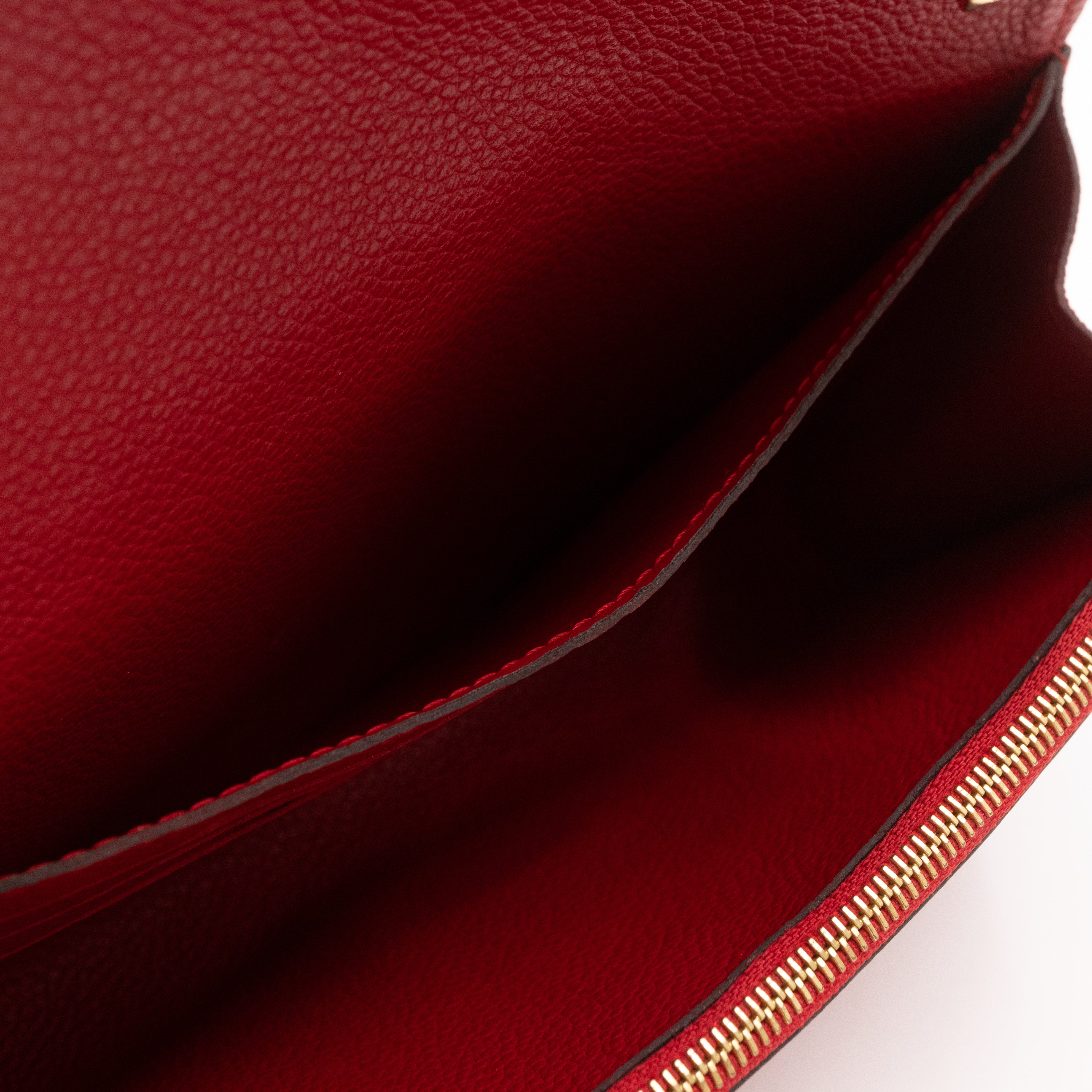 Saint Germain Pochette with chain Red Monogram Empreinte