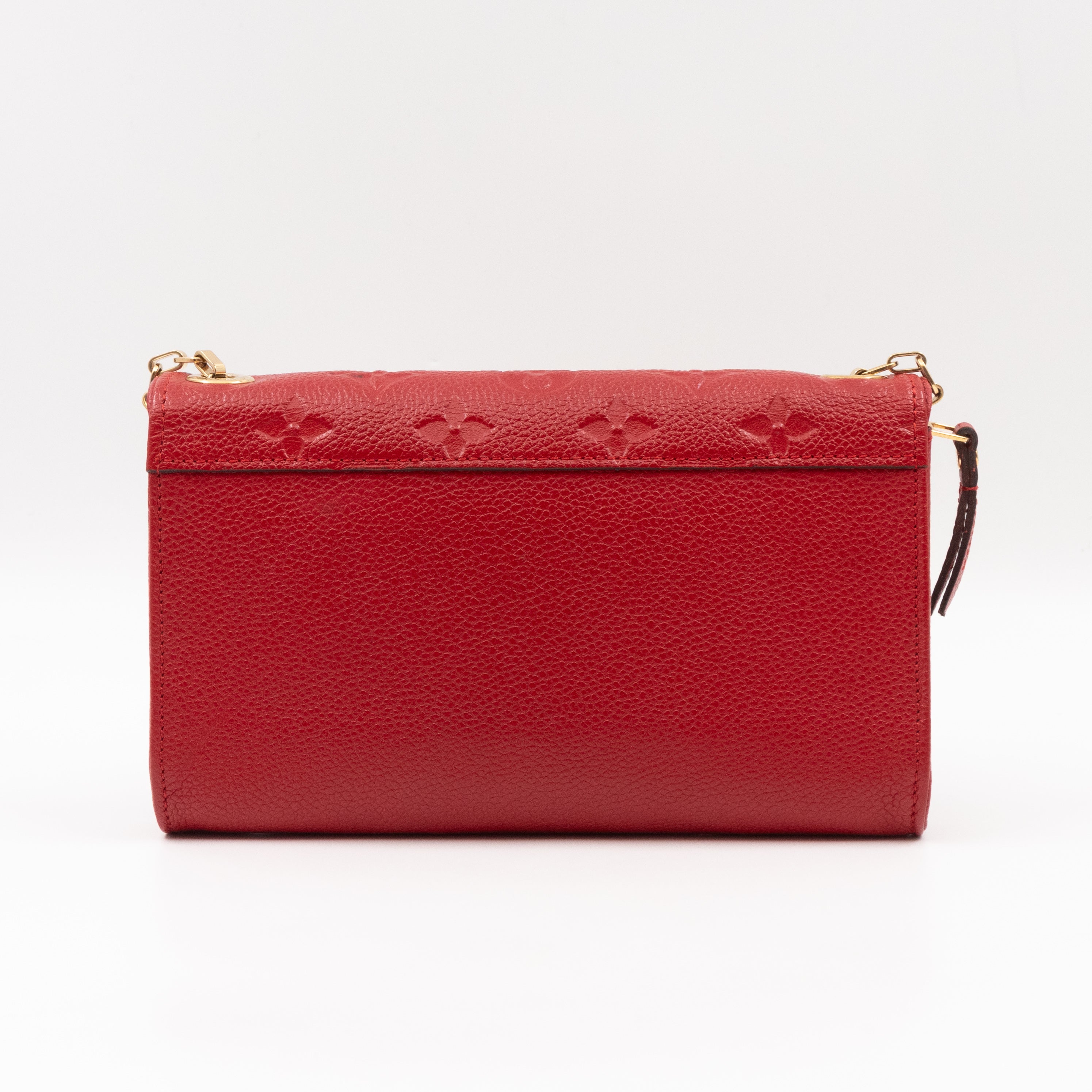 Saint Germain Pochette with chain Red Monogram Empreinte