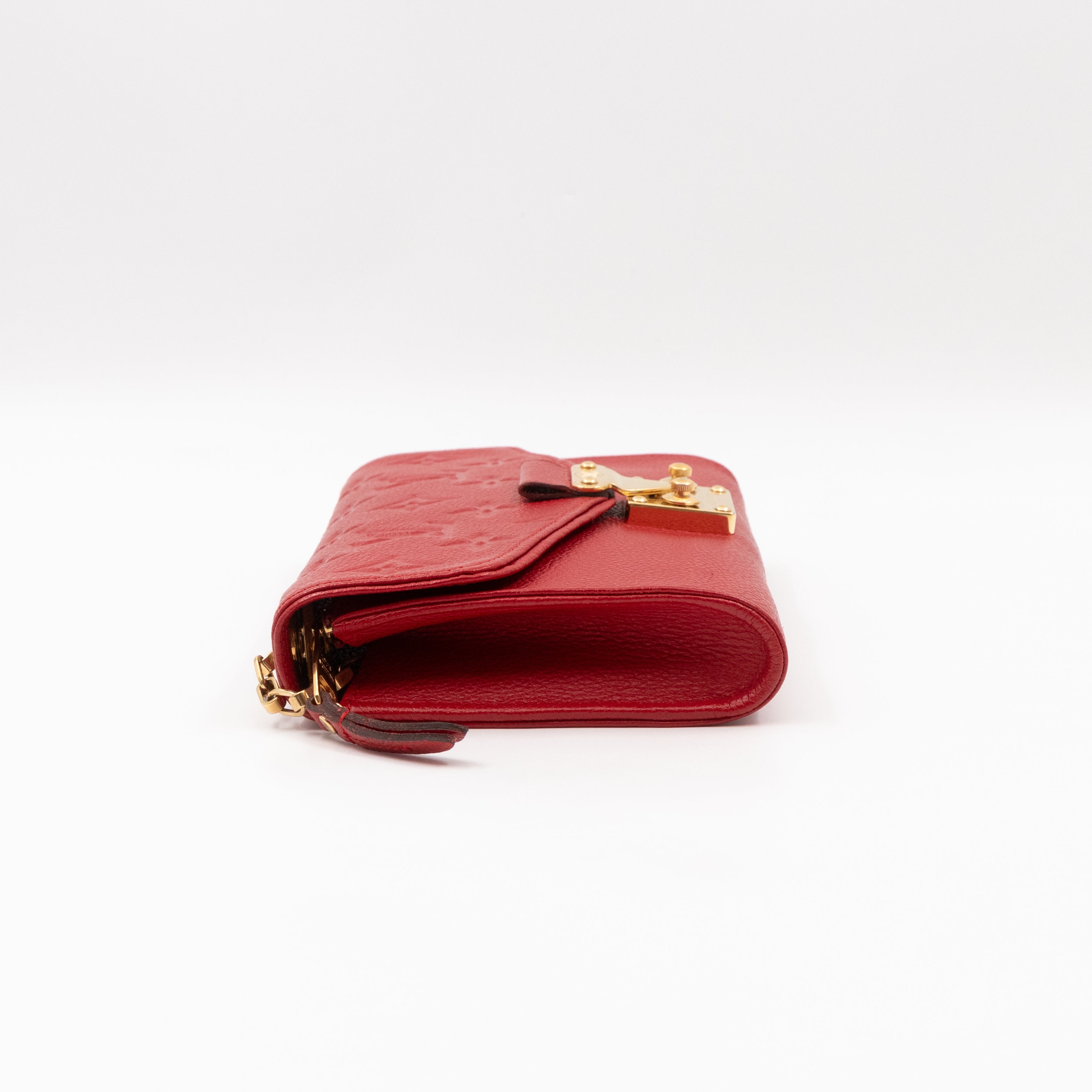 Saint Germain Pochette with chain Red Monogram Empreinte